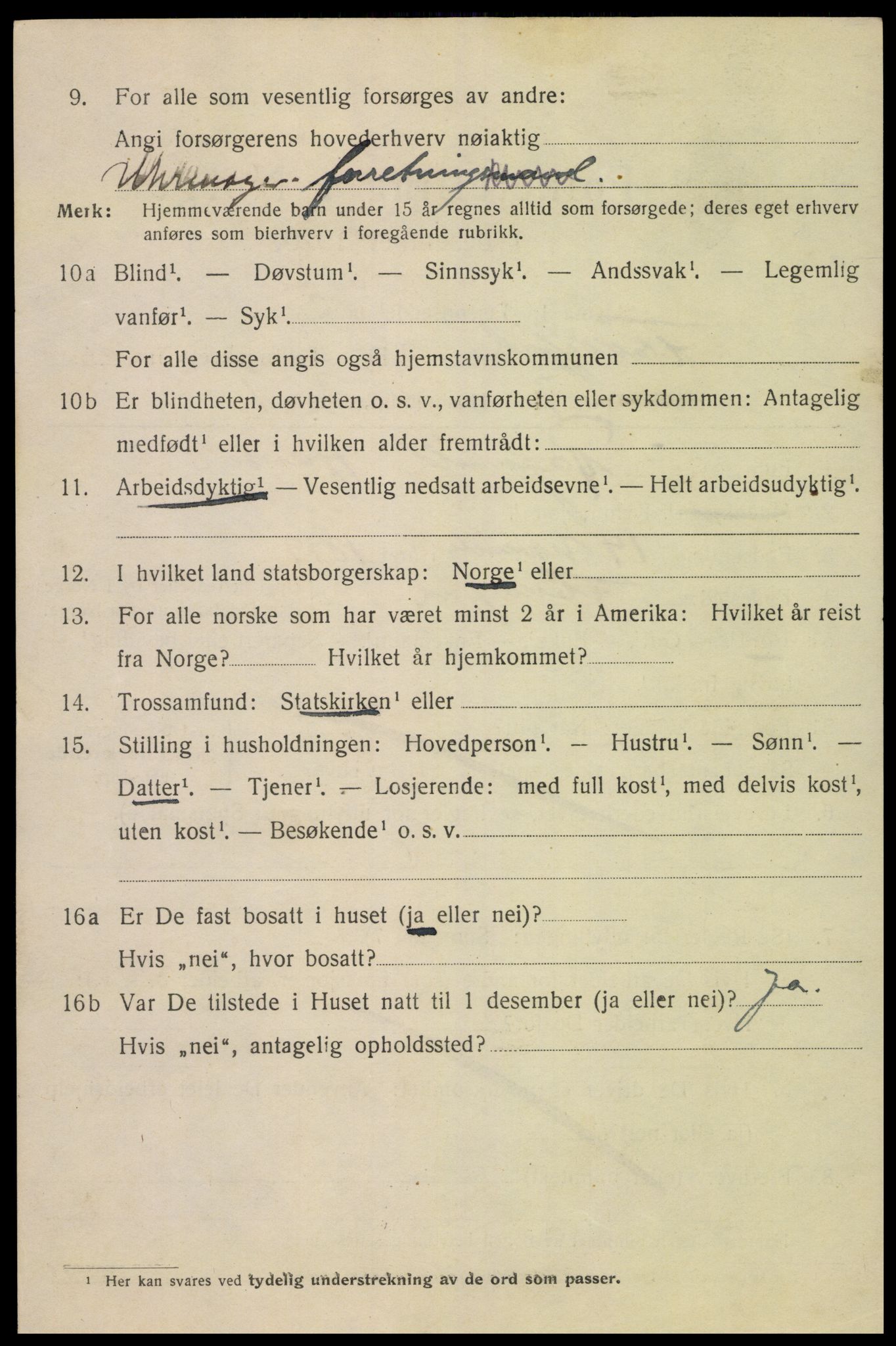 SAK, 1920 census for Flekkefjord, 1920, p. 5831