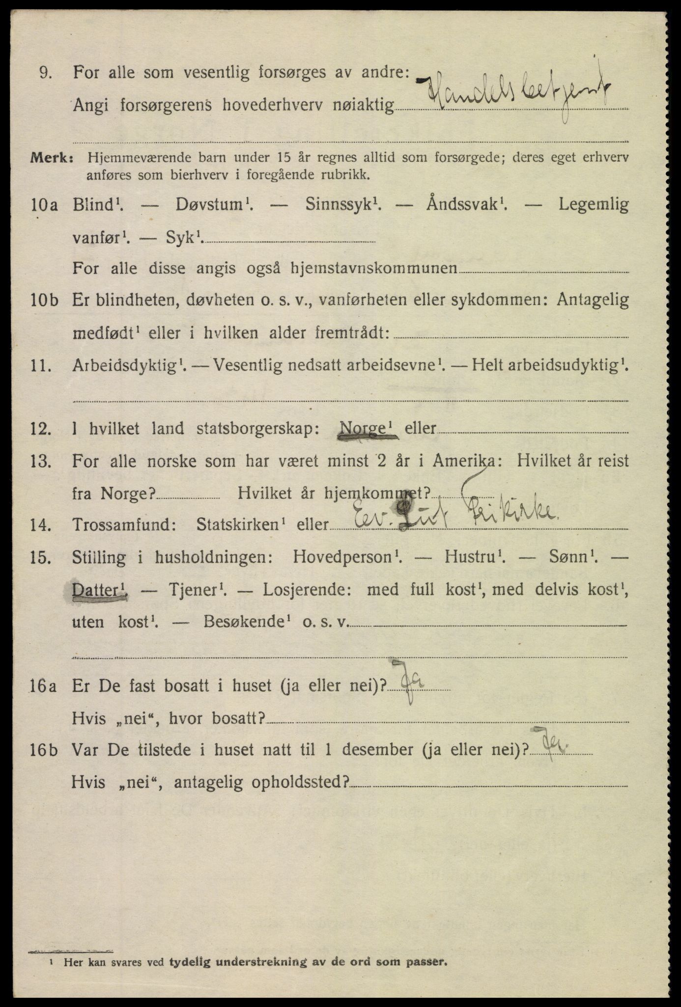 SAK, 1920 census for Arendal, 1920, p. 28119