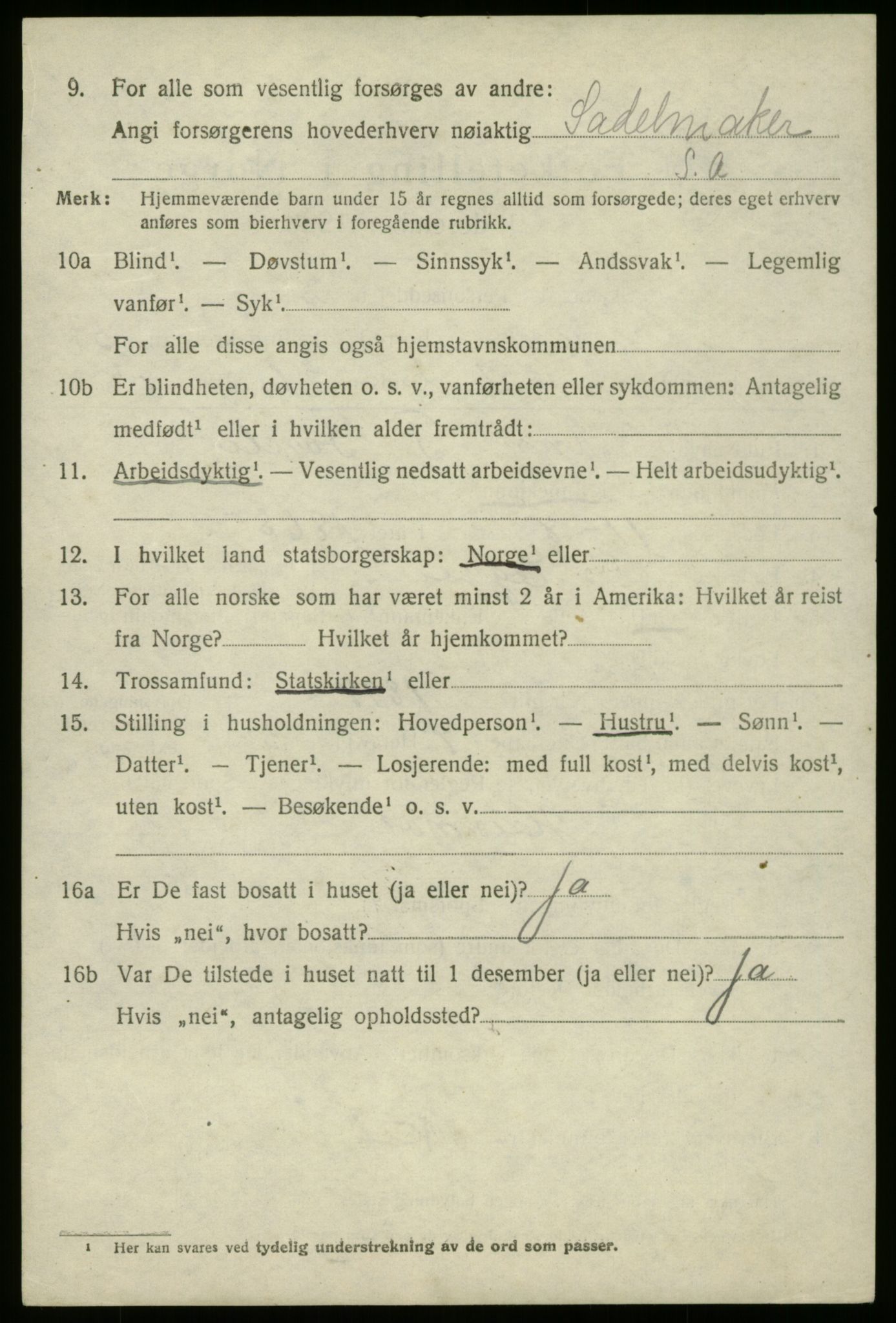 SAB, 1920 census for Breim, 1920, p. 2718