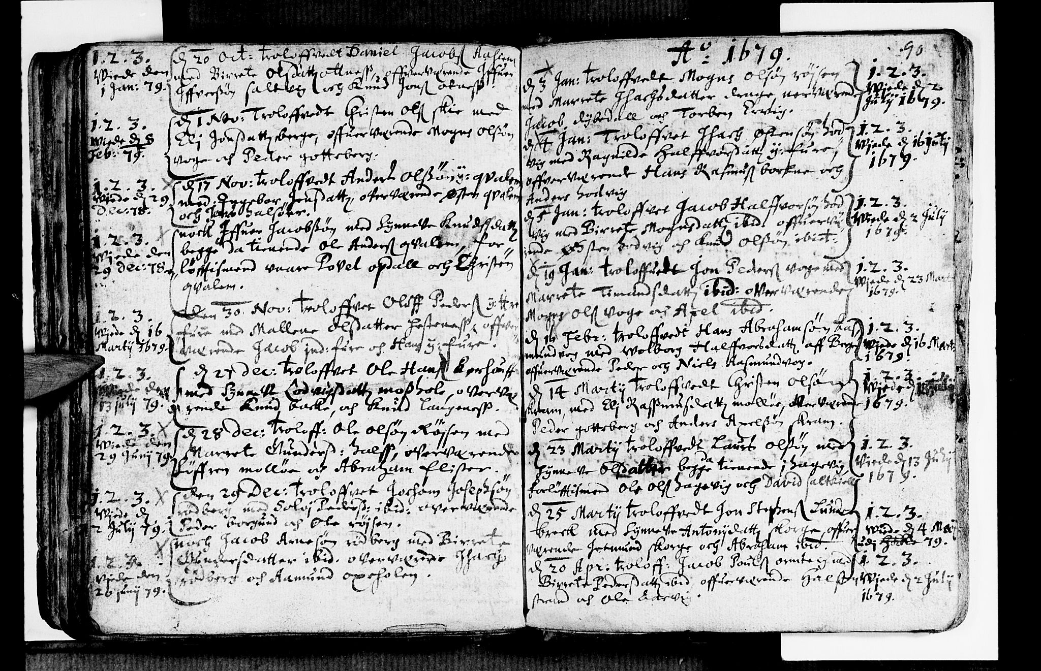 Selje sokneprestembete, AV/SAB-A-99938/H/Ha/Haa/Haaa: Parish register (official) no. A 1, 1668-1696, p. 90