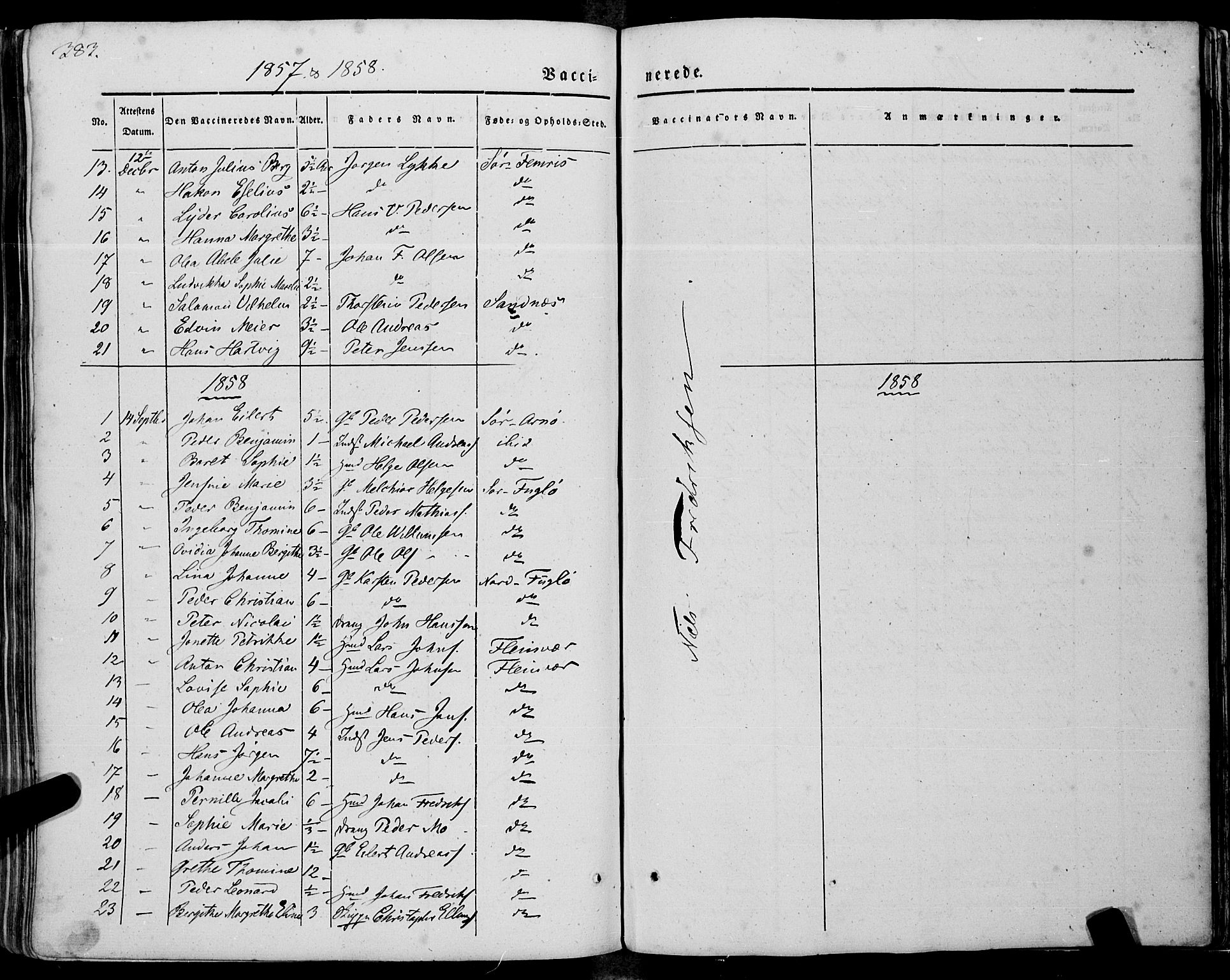 Ministerialprotokoller, klokkerbøker og fødselsregistre - Nordland, SAT/A-1459/805/L0097: Parish register (official) no. 805A04, 1837-1861, p. 383