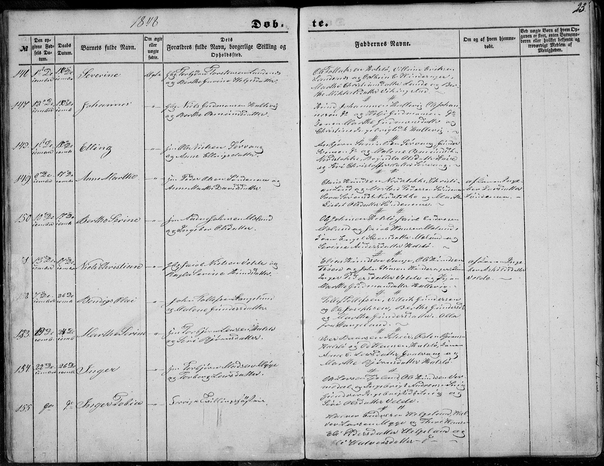 Avaldsnes sokneprestkontor, SAST/A -101851/H/Ha/Haa/L0008: Parish register (official) no. A 8, 1847-1857, p. 23