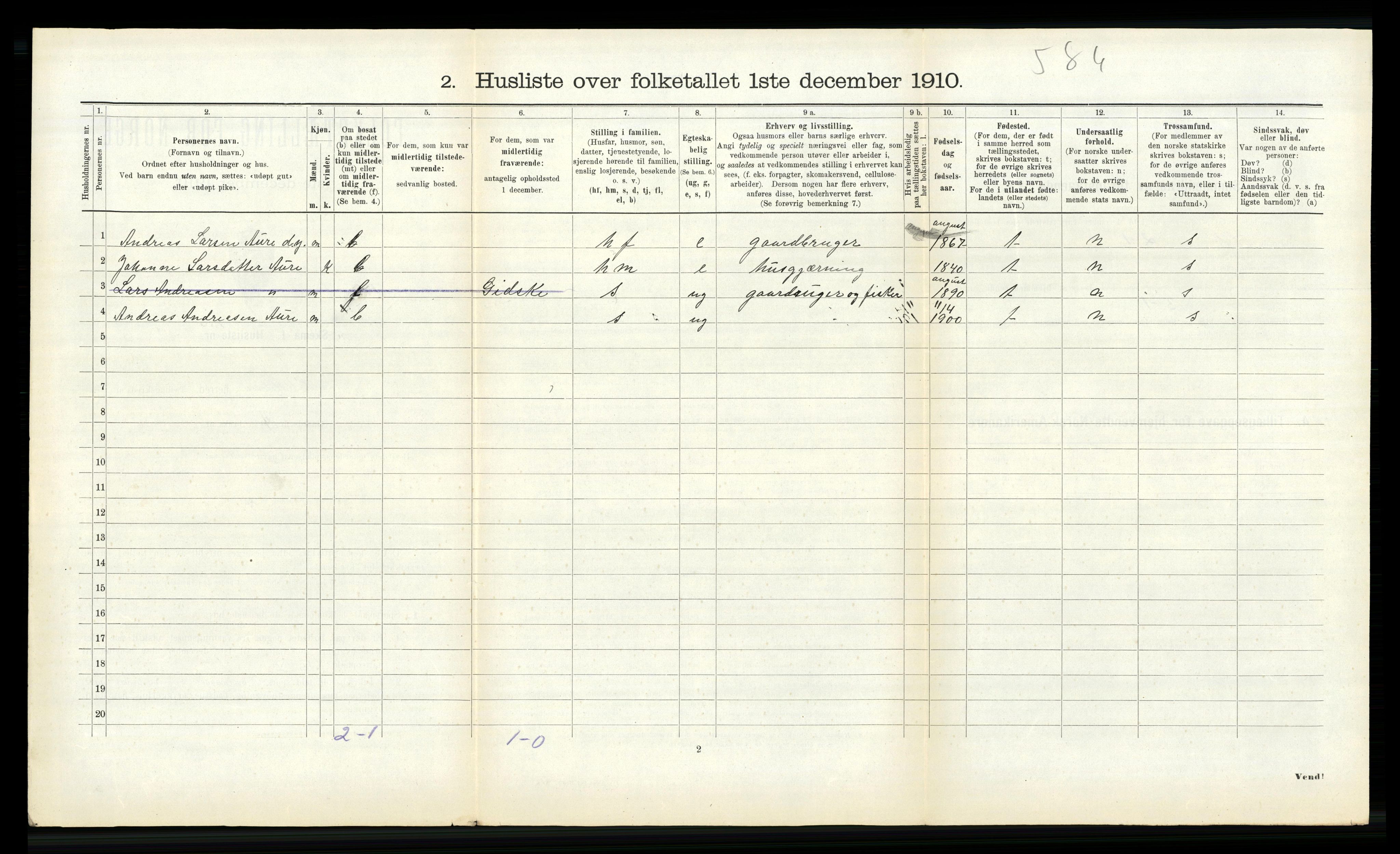 RA, 1910 census for Sykkylven, 1910, p. 272