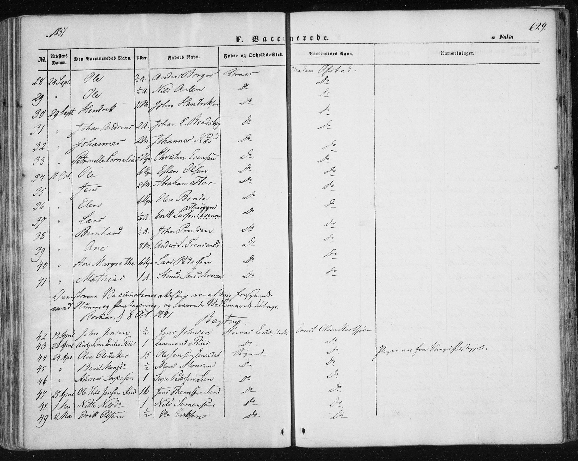 Ministerialprotokoller, klokkerbøker og fødselsregistre - Sør-Trøndelag, AV/SAT-A-1456/681/L0931: Parish register (official) no. 681A09, 1845-1859, p. 629