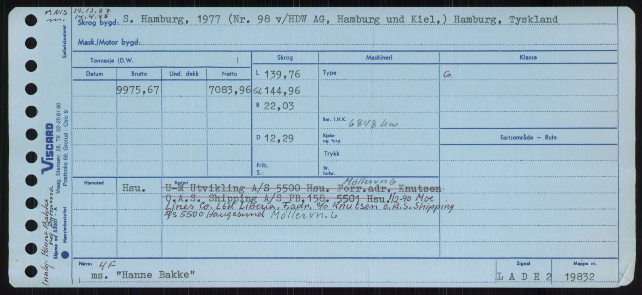 Sjøfartsdirektoratet med forløpere, Skipsmålingen, AV/RA-S-1627/H/Ha/L0002/0002: Fartøy, Eik-Hill / Fartøy, G-Hill, p. 447