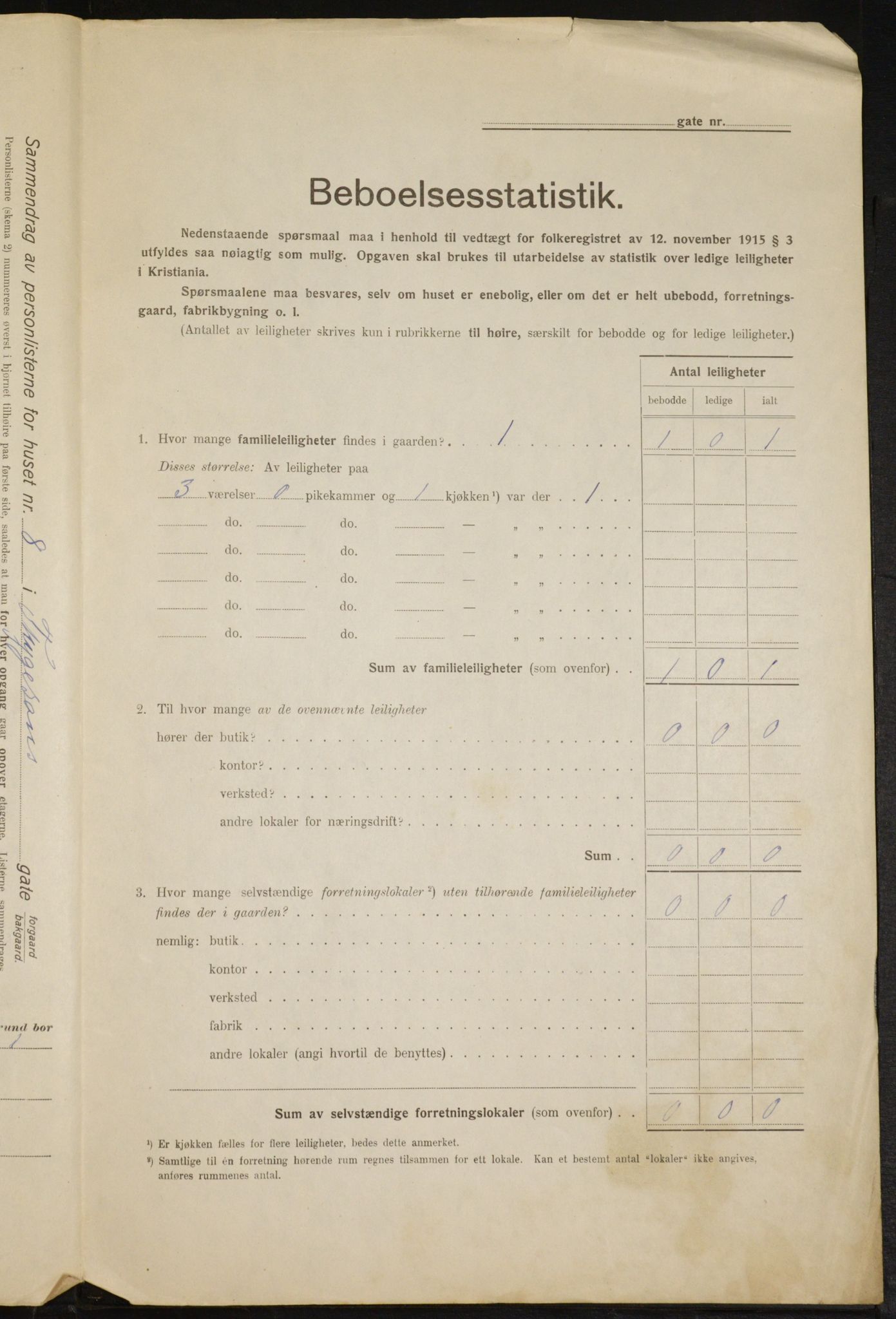 OBA, Municipal Census 1916 for Kristiania, 1916, p. 114615