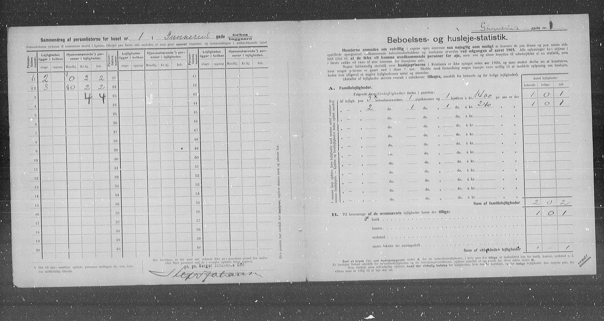 OBA, Municipal Census 1905 for Kristiania, 1905, p. 16973