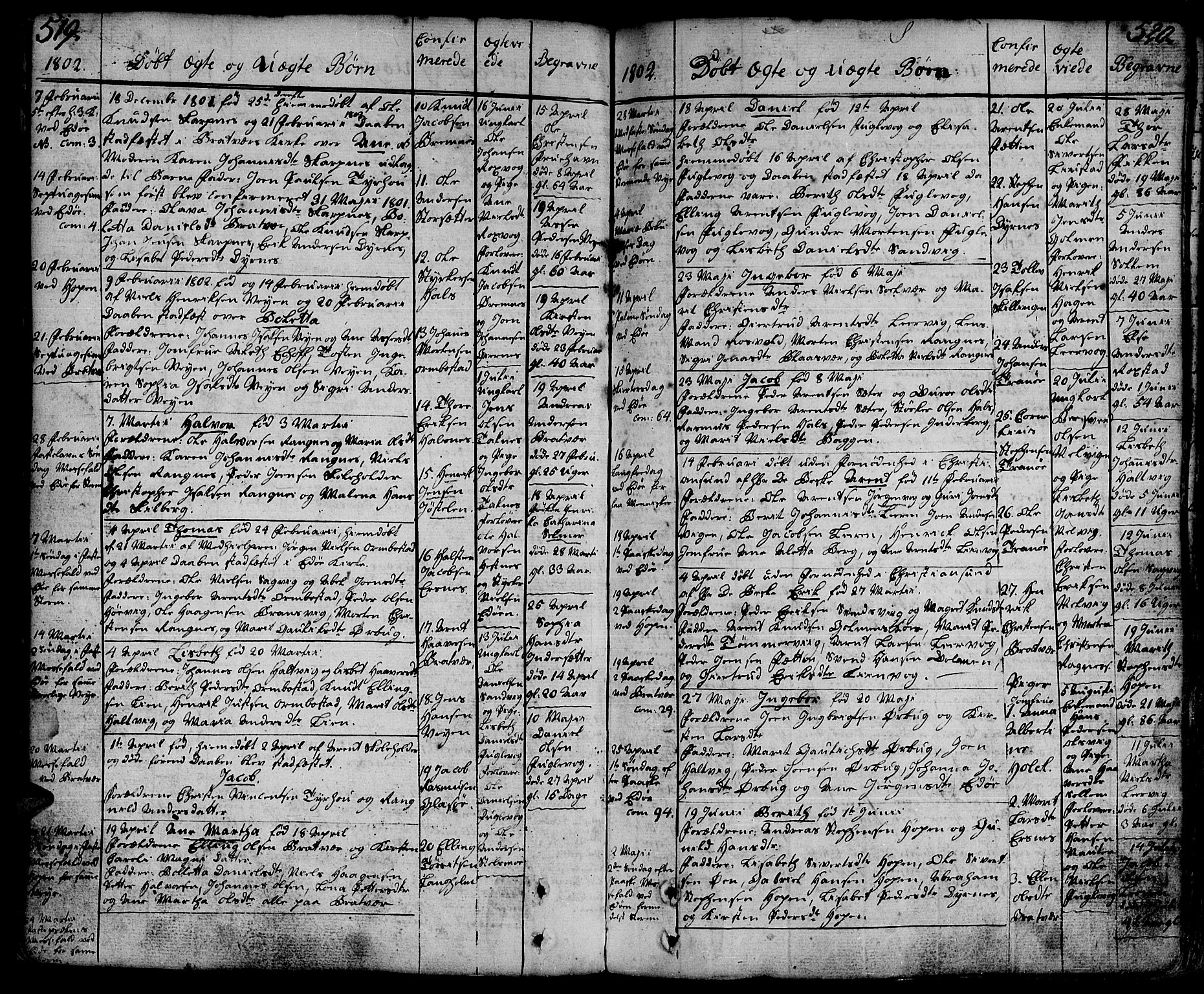 Ministerialprotokoller, klokkerbøker og fødselsregistre - Møre og Romsdal, SAT/A-1454/581/L0932: Parish register (official) no. 581A02, 1767-1823, p. 519-520