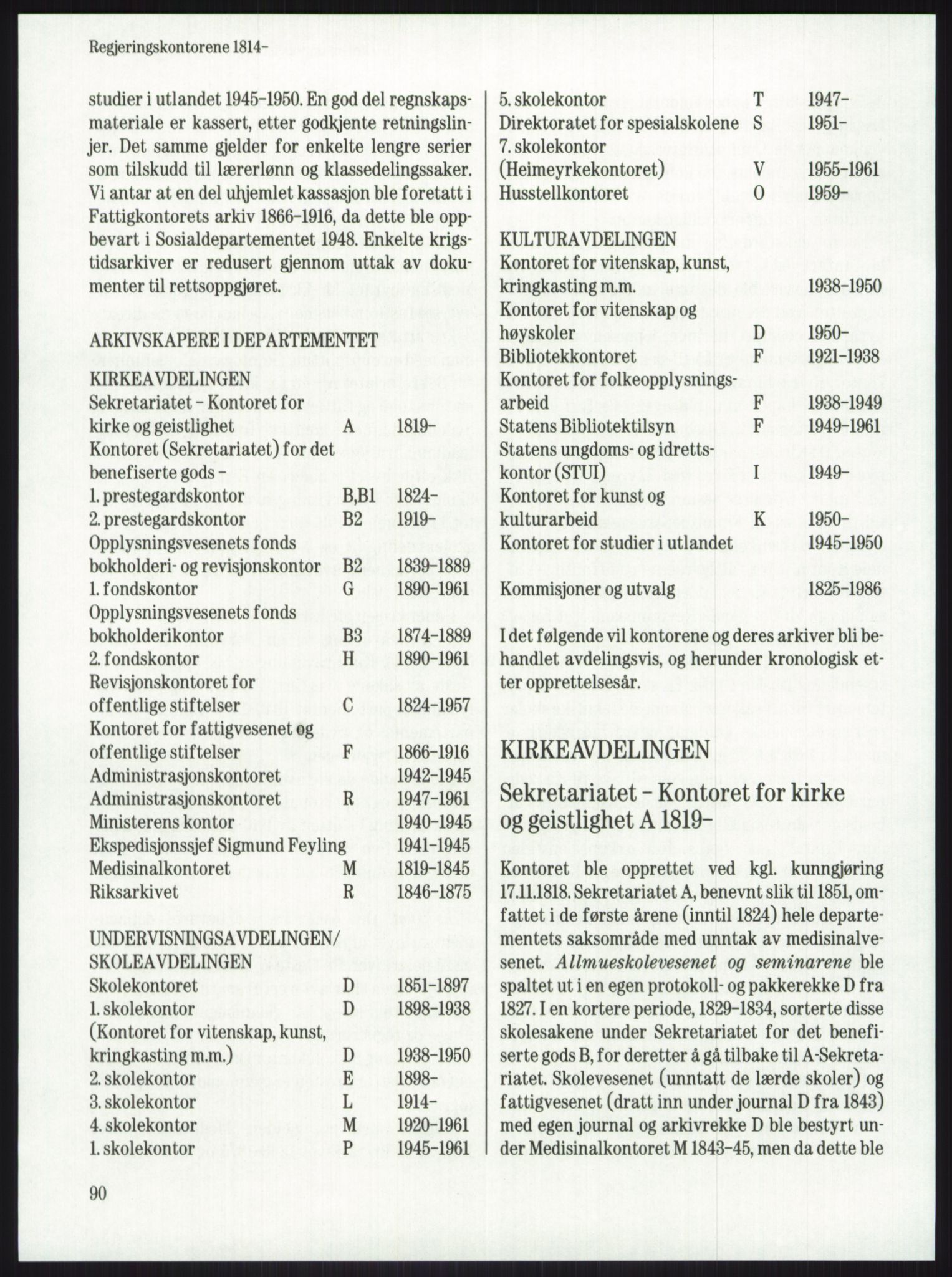 Publikasjoner utgitt av Arkivverket, PUBL/PUBL-001/A/0001: Knut Johannessen, Ole Kolsrud og Dag Mangset (red.): Håndbok for Riksarkivet (1992), 1992, p. 90