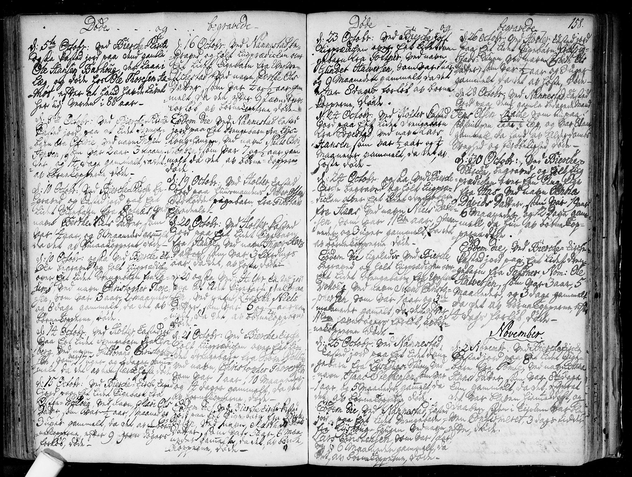 Nannestad prestekontor Kirkebøker, SAO/A-10414a/F/Fa/L0006: Parish register (official) no. I 6, 1739-1754, p. 158