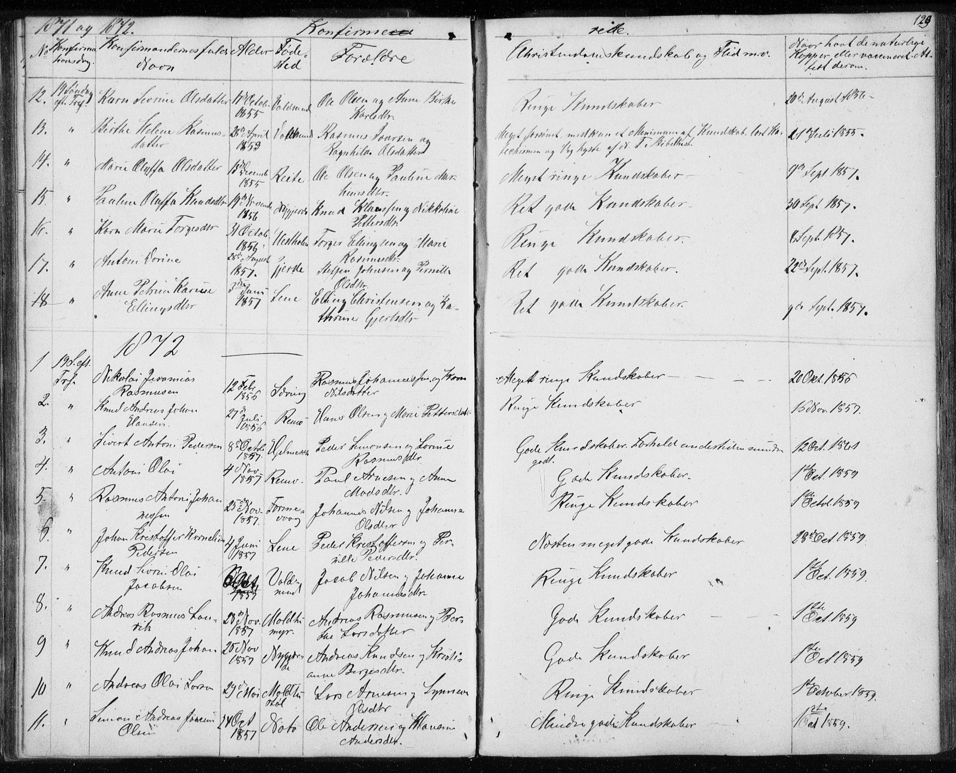 Ministerialprotokoller, klokkerbøker og fødselsregistre - Møre og Romsdal, AV/SAT-A-1454/507/L0079: Parish register (copy) no. 507C02, 1854-1877, p. 129