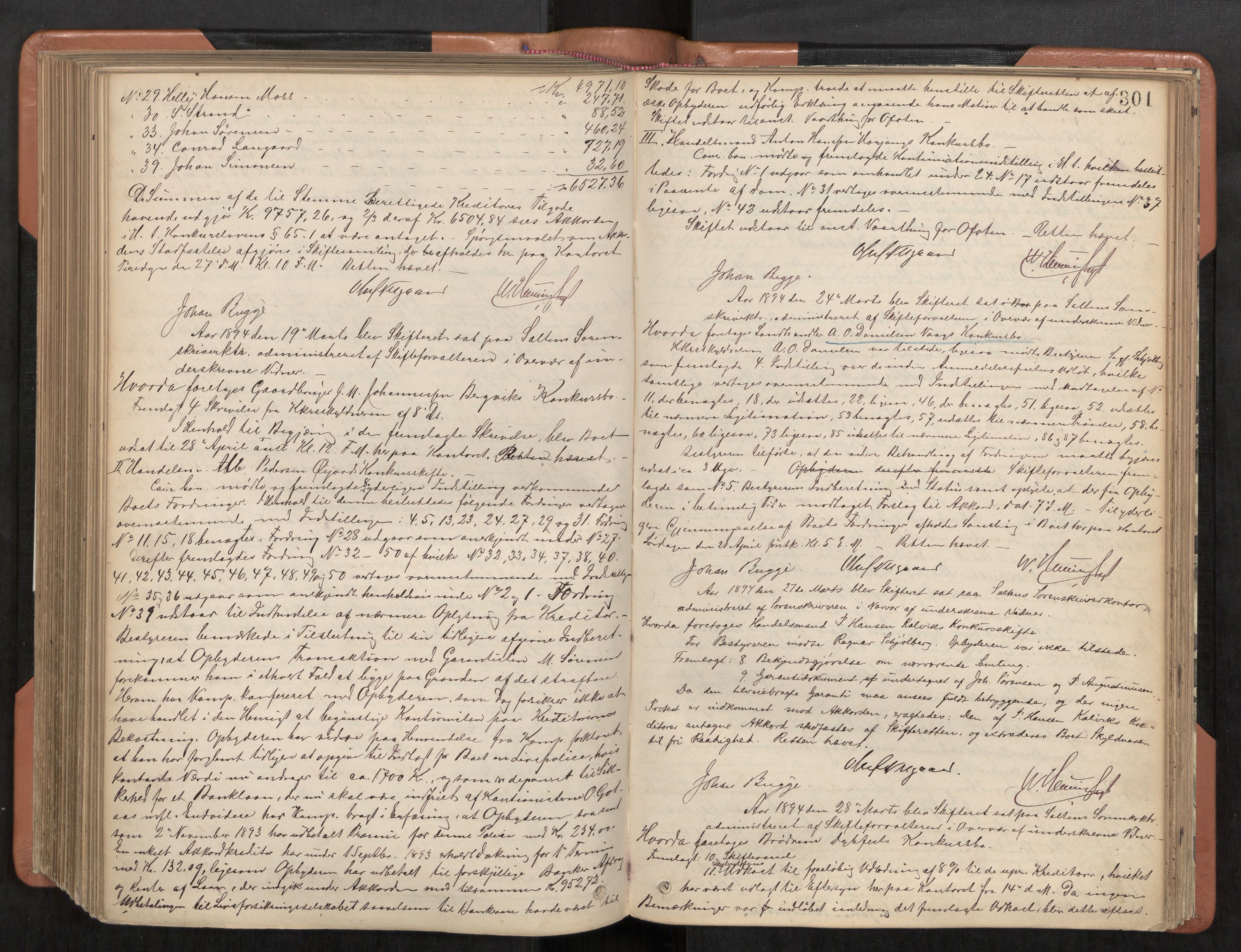 Steigen og Ofoten sorenskriveri, AV/SAT-A-0030/1/3/3B/L0001: Skiftebehandlingsprotokoll, 1879-1901, p. 301