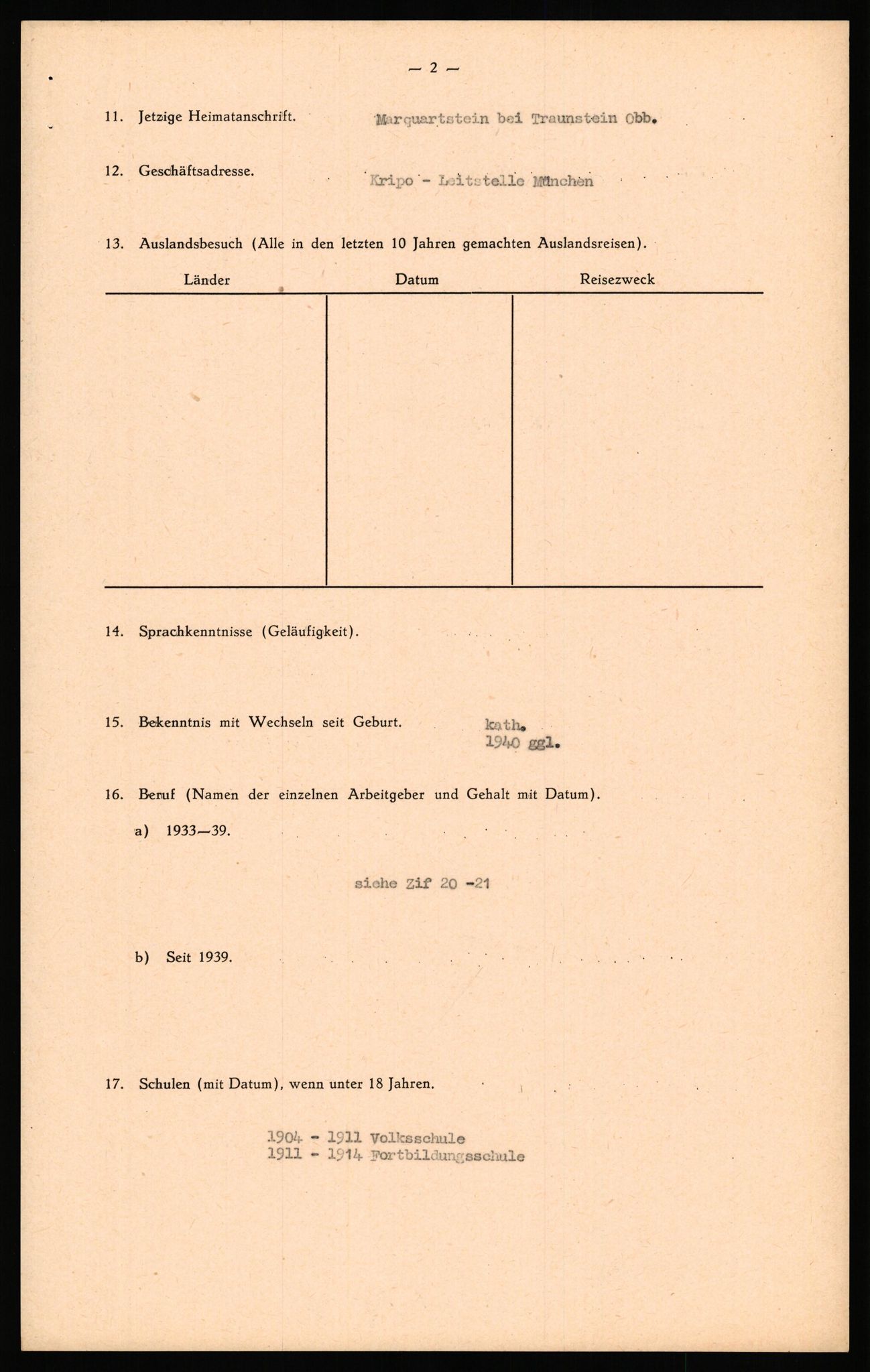 Forsvaret, Forsvarets overkommando II, AV/RA-RAFA-3915/D/Db/L0034: CI Questionaires. Tyske okkupasjonsstyrker i Norge. Tyskere., 1945-1946, p. 314