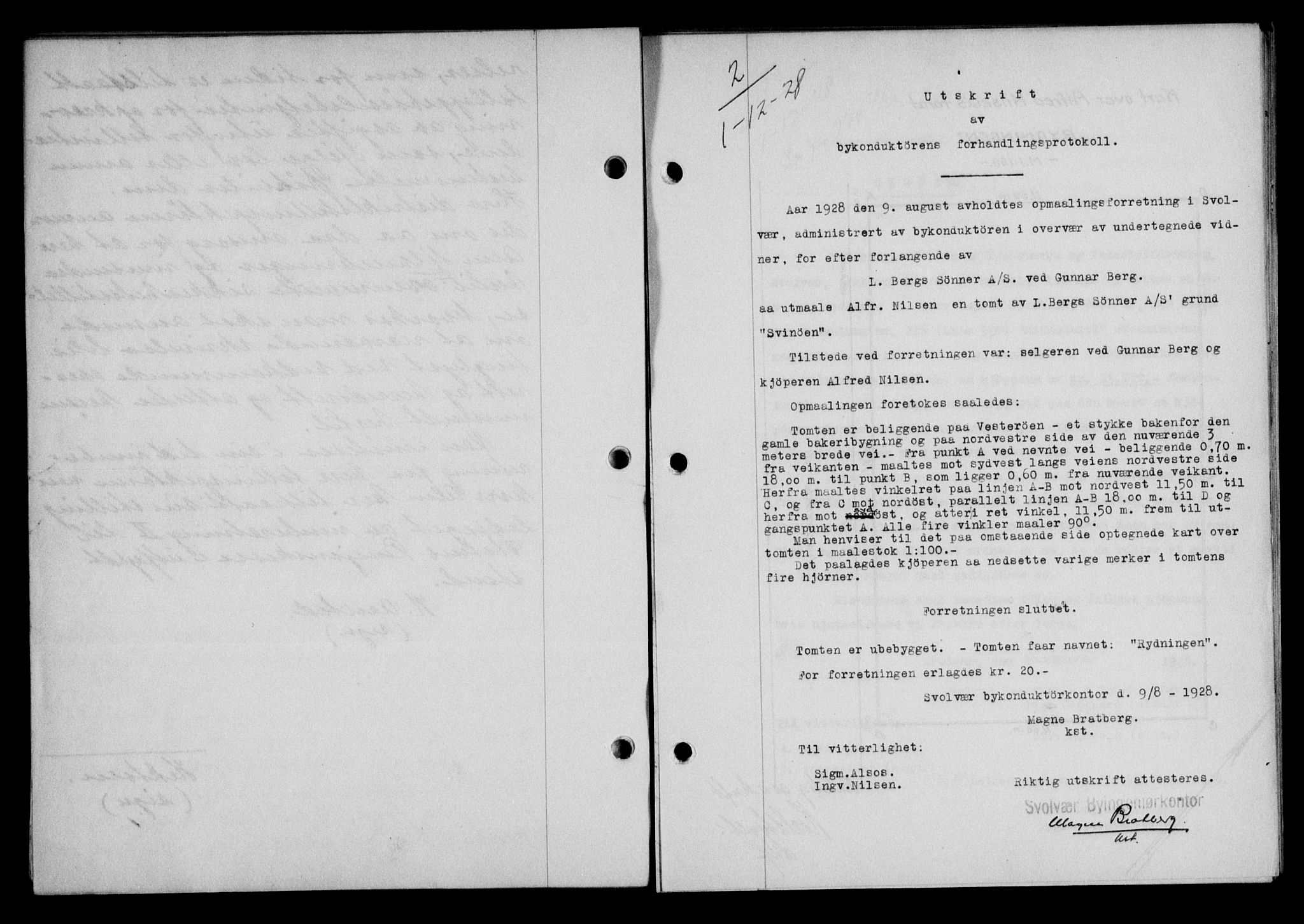 Lofoten sorenskriveri, SAT/A-0017/1/2/2C/L0018b: Mortgage book no. 18b, 1928-1928, Deed date: 01.12.1928
