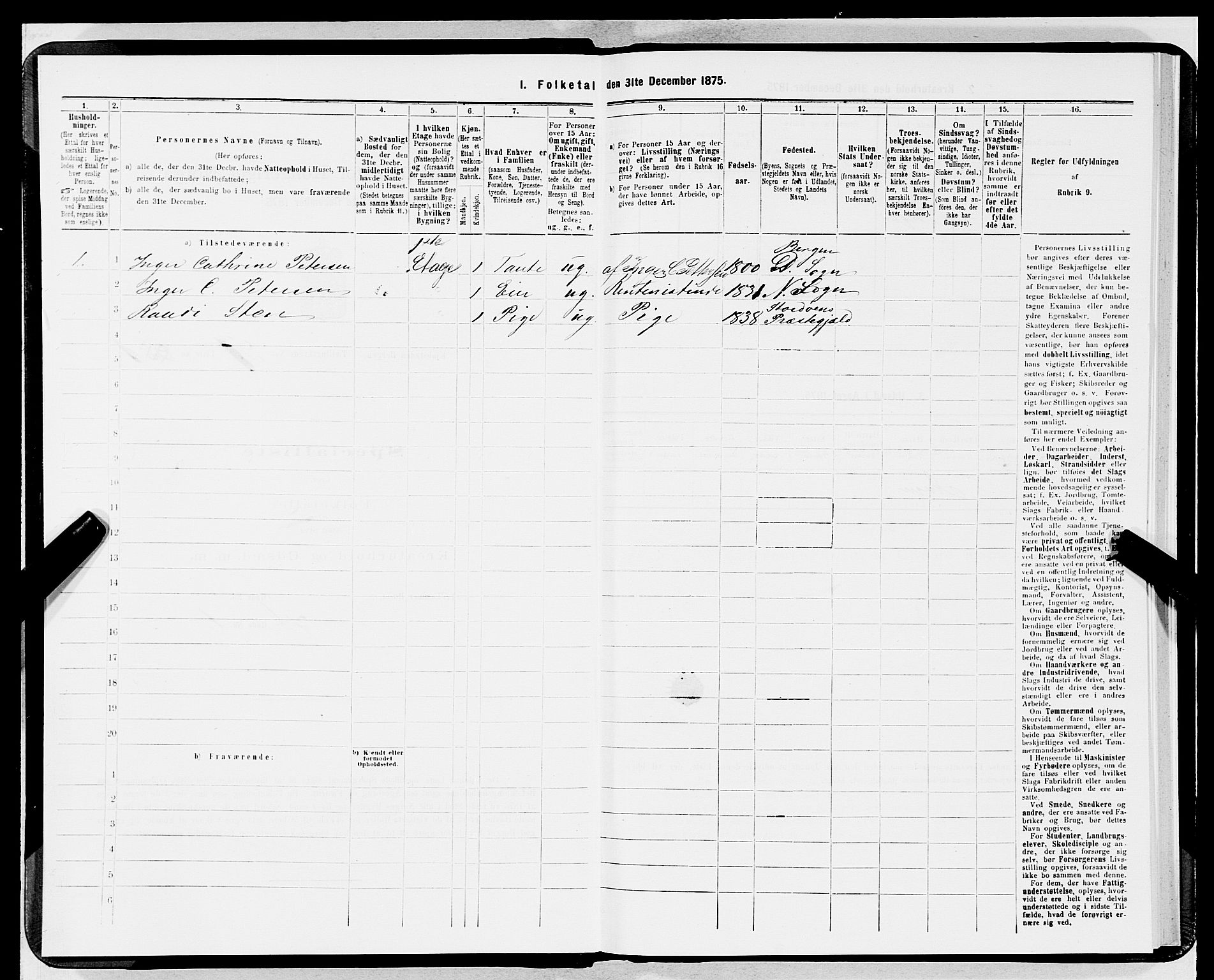 SAB, 1875 census for 1301 Bergen, 1875, p. 1343