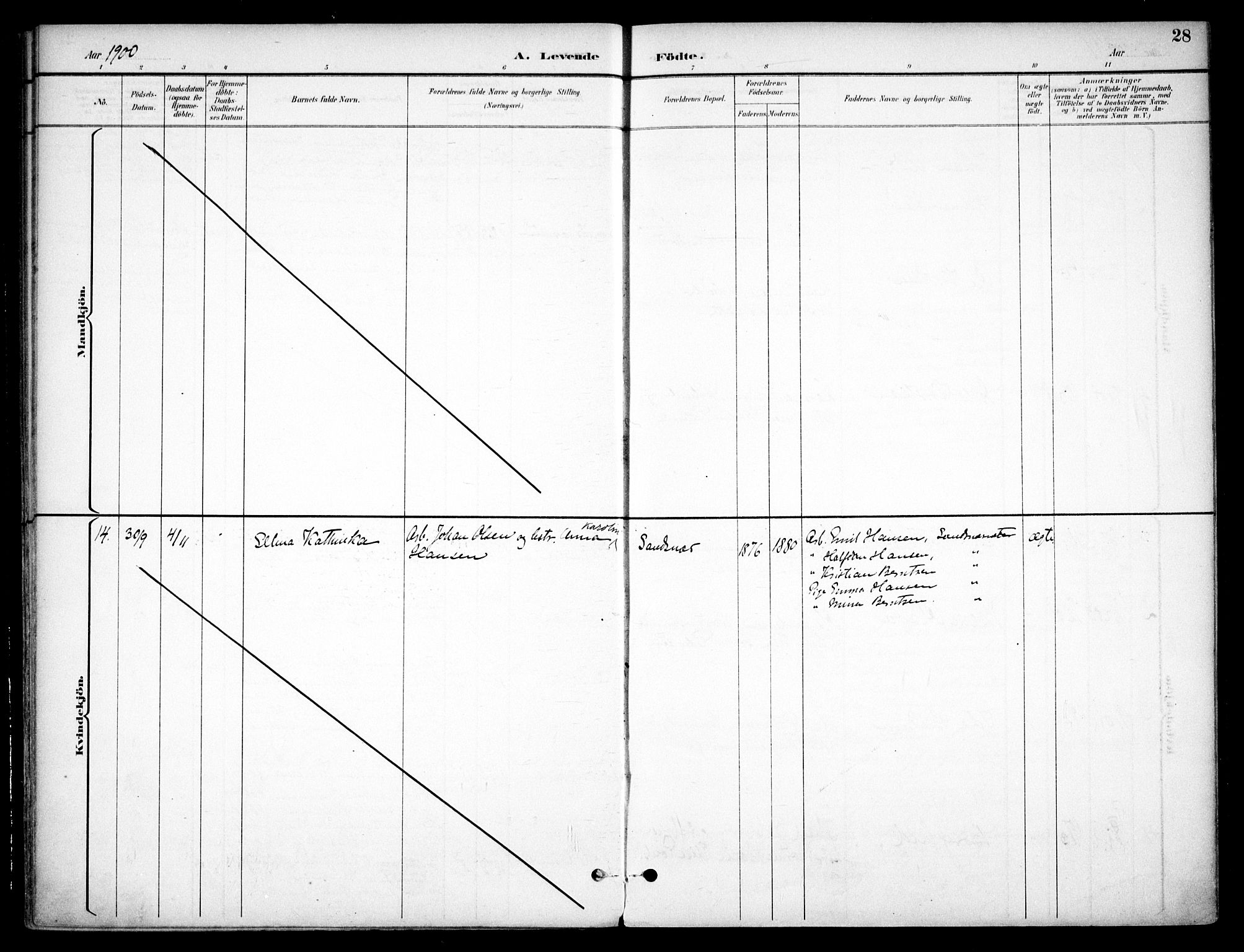 Nannestad prestekontor Kirkebøker, AV/SAO-A-10414a/F/Fc/L0002: Parish register (official) no. III 2, 1893-1907, p. 28