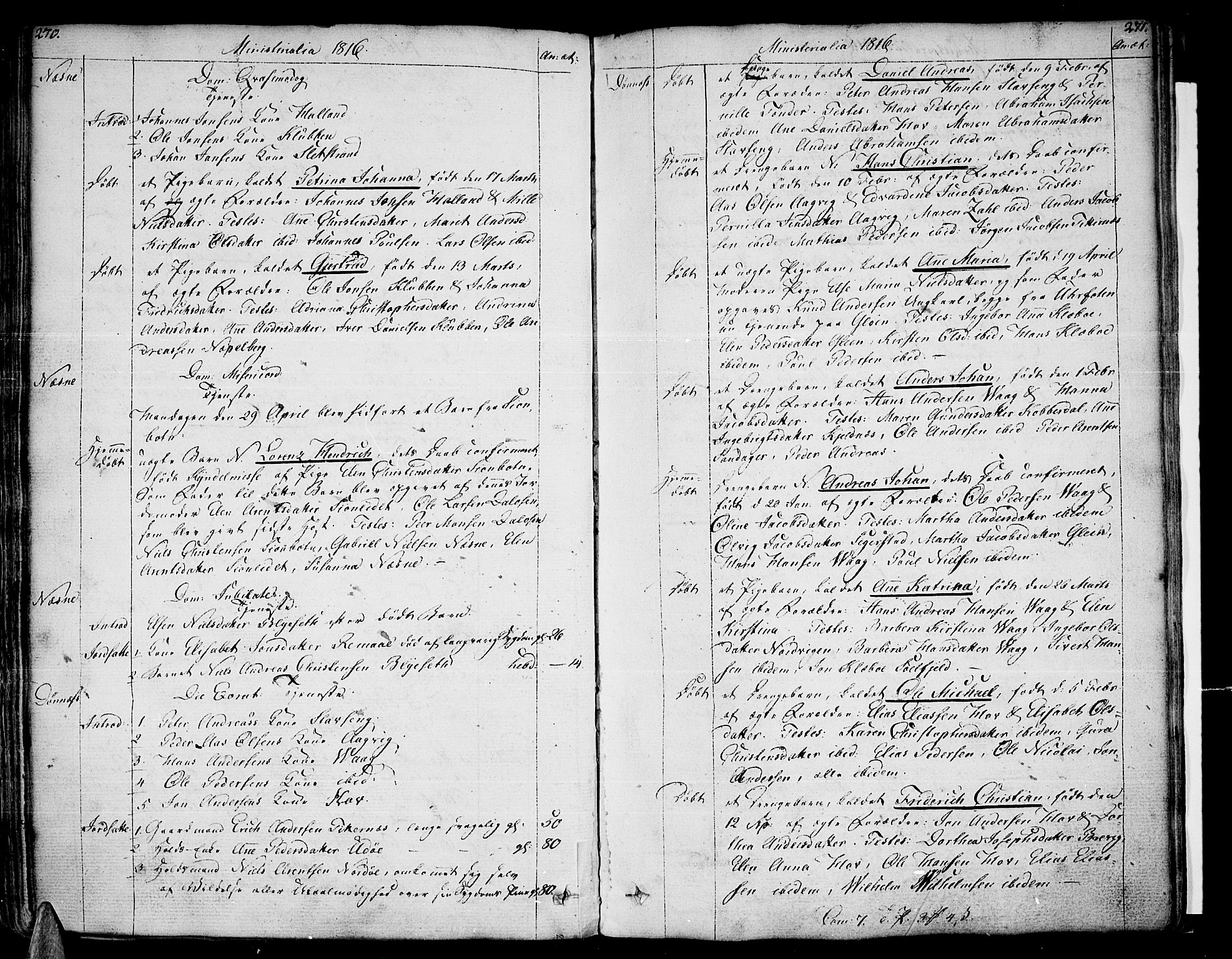 Ministerialprotokoller, klokkerbøker og fødselsregistre - Nordland, AV/SAT-A-1459/838/L0545: Parish register (official) no. 838A04, 1791-1820, p. 270-271