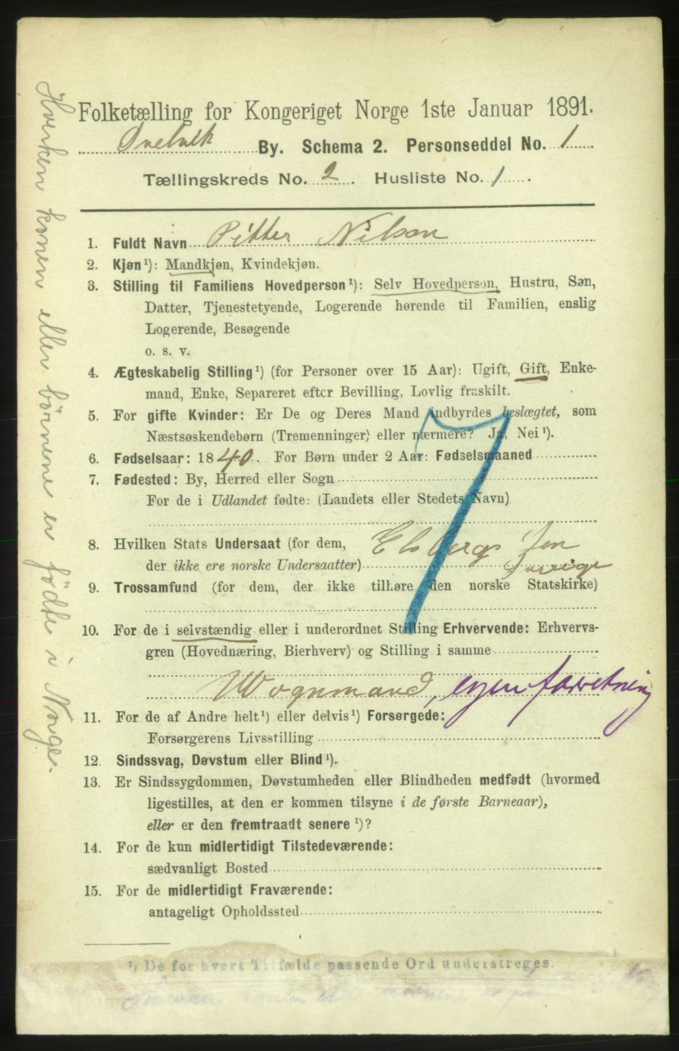 RA, 1891 census for 0701 Svelvik, 1891, p. 897