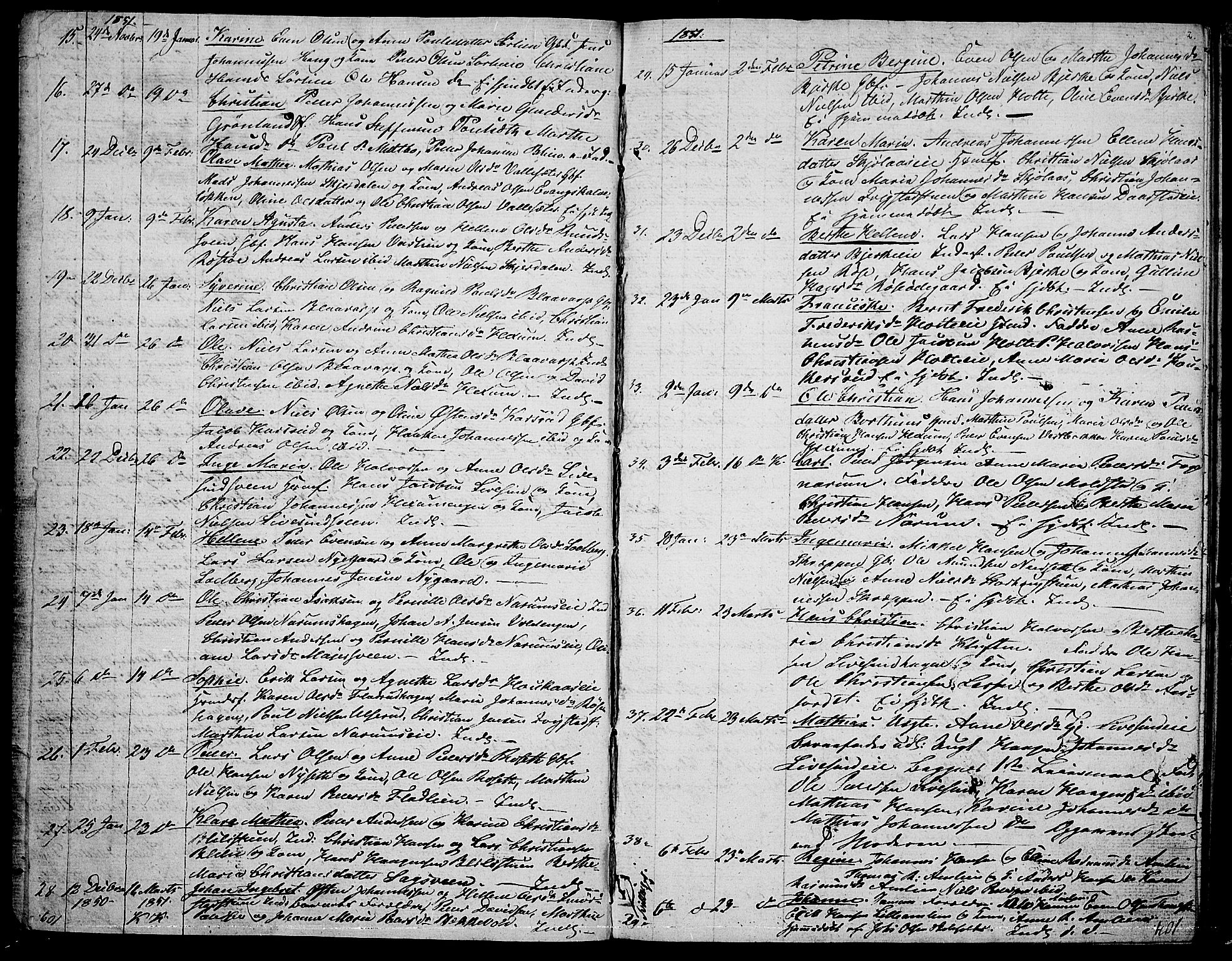Vestre Toten prestekontor, SAH/PREST-108/H/Ha/Hab/L0004: Parish register (copy) no. 4, 1851-1853, p. 2