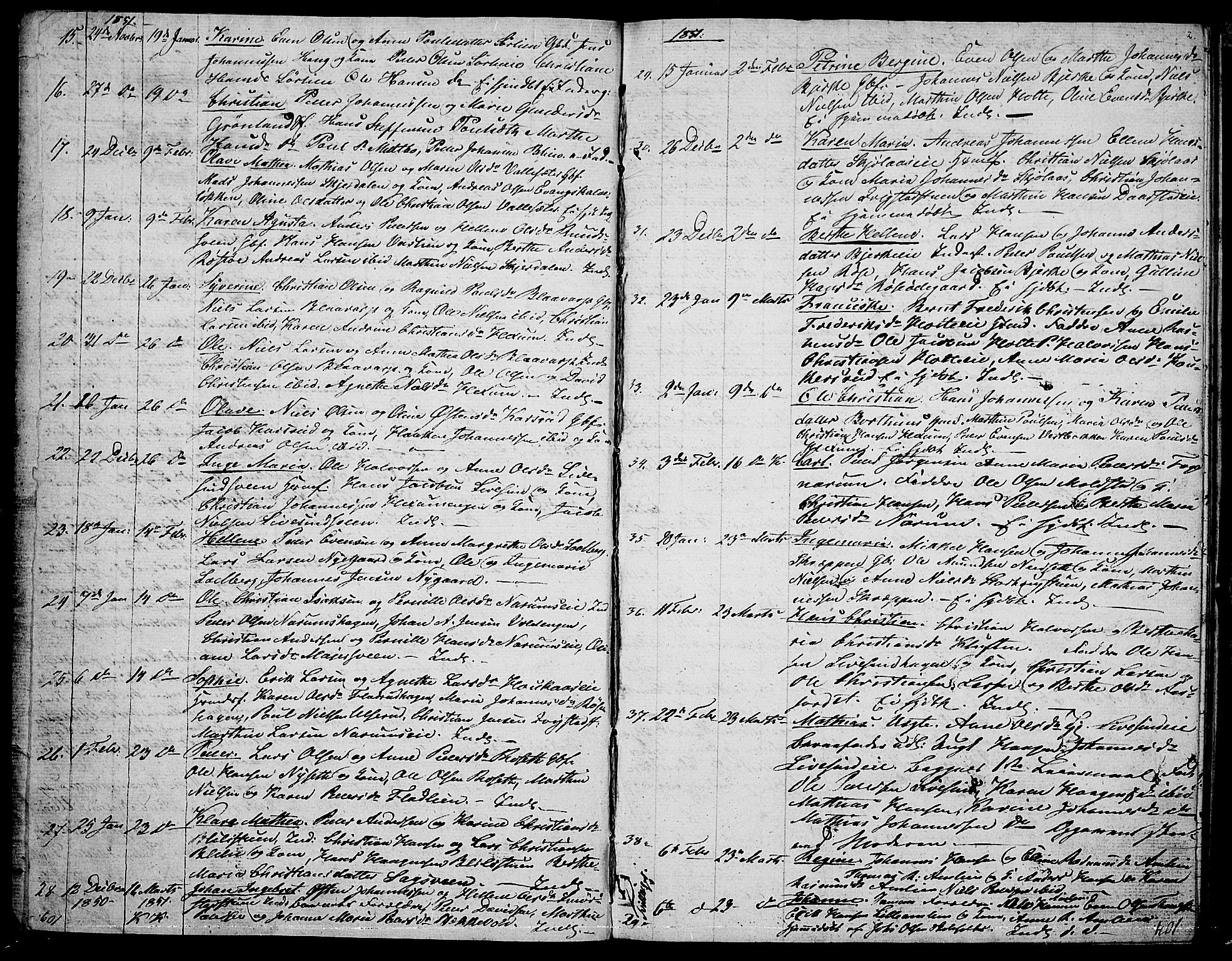 Vestre Toten prestekontor, AV/SAH-PREST-108/H/Ha/Hab/L0004: Parish register (copy) no. 4, 1851-1853, p. 2