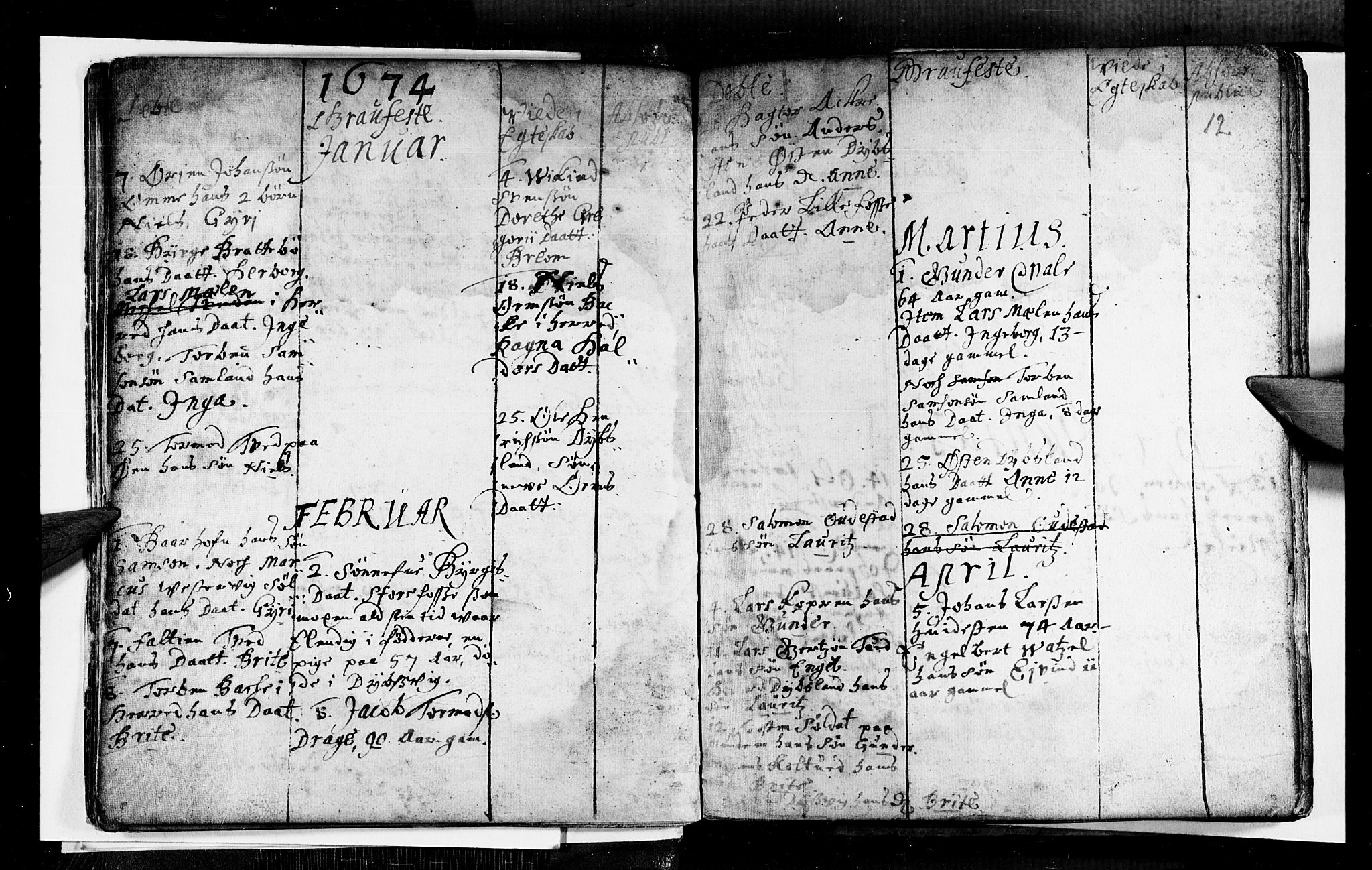 Strandebarm sokneprestembete, AV/SAB-A-78401/H/Haa: Parish register (official) no. A 1, 1670-1726, p. 12