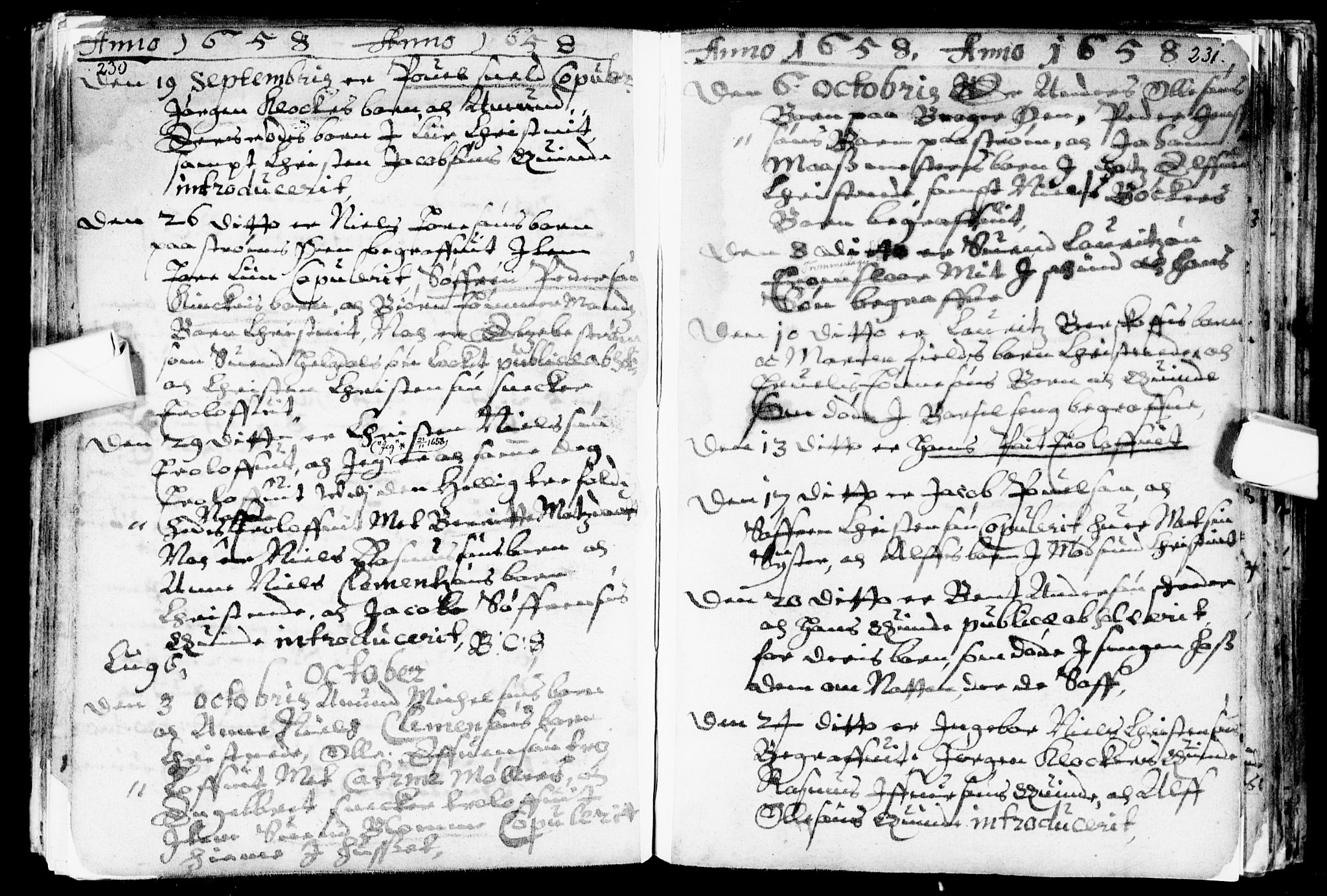 Bragernes kirkebøker, AV/SAKO-A-6/F/Fa/L0001: Parish register (official) no. I 1, 1634-1662, p. 230-231