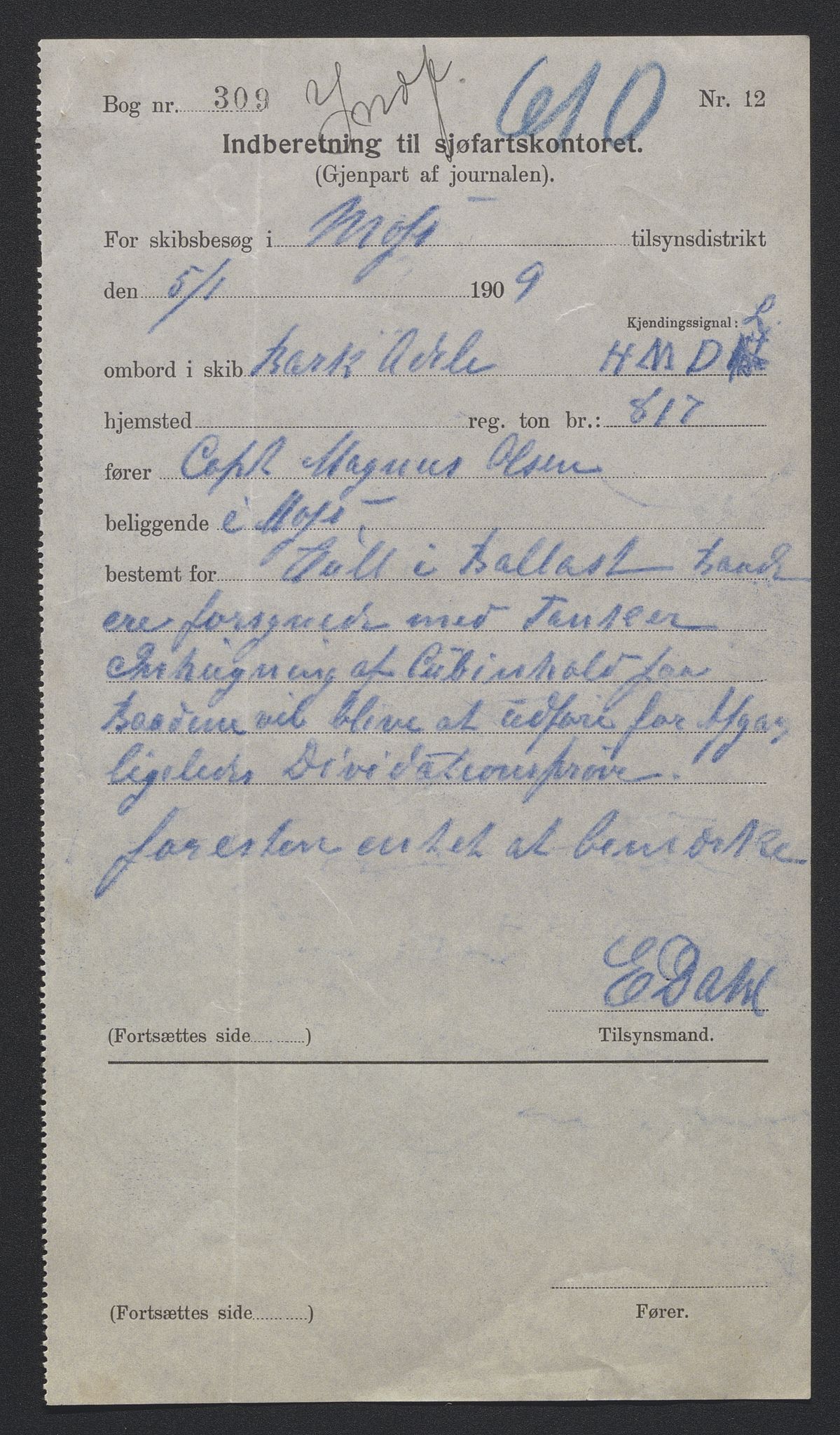 Sjøfartsdirektoratet med forløpere, skipsmapper slettede skip, AV/RA-S-4998/F/Fa/L0004: --, 1869-1918, p. 445