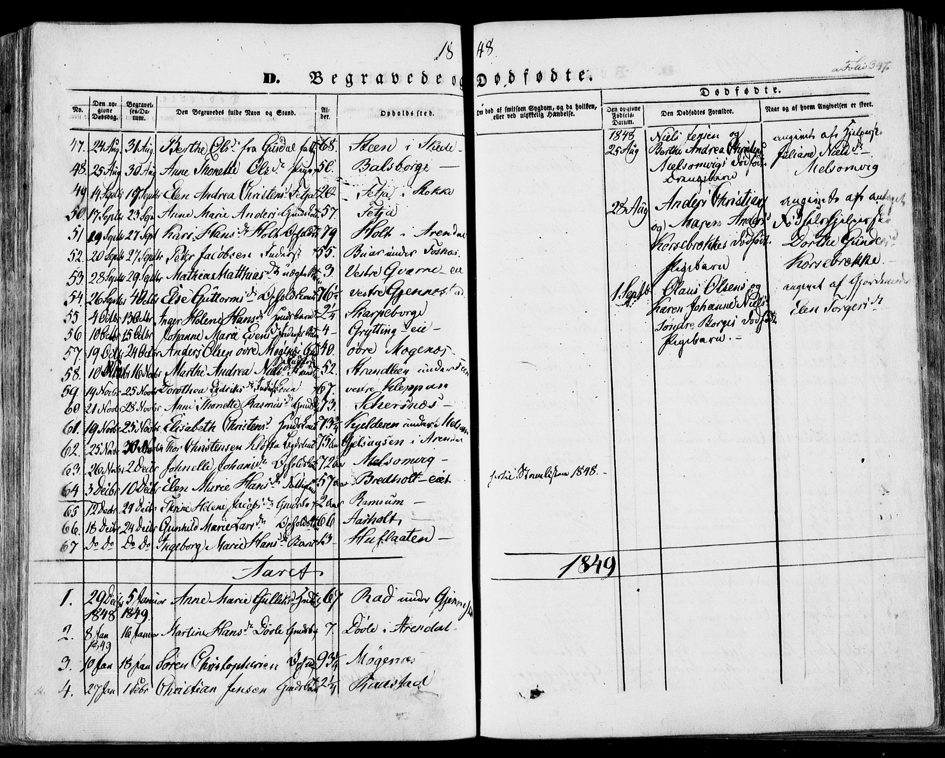 Stokke kirkebøker, AV/SAKO-A-320/F/Fa/L0007: Parish register (official) no. I 7, 1844-1857, p. 347