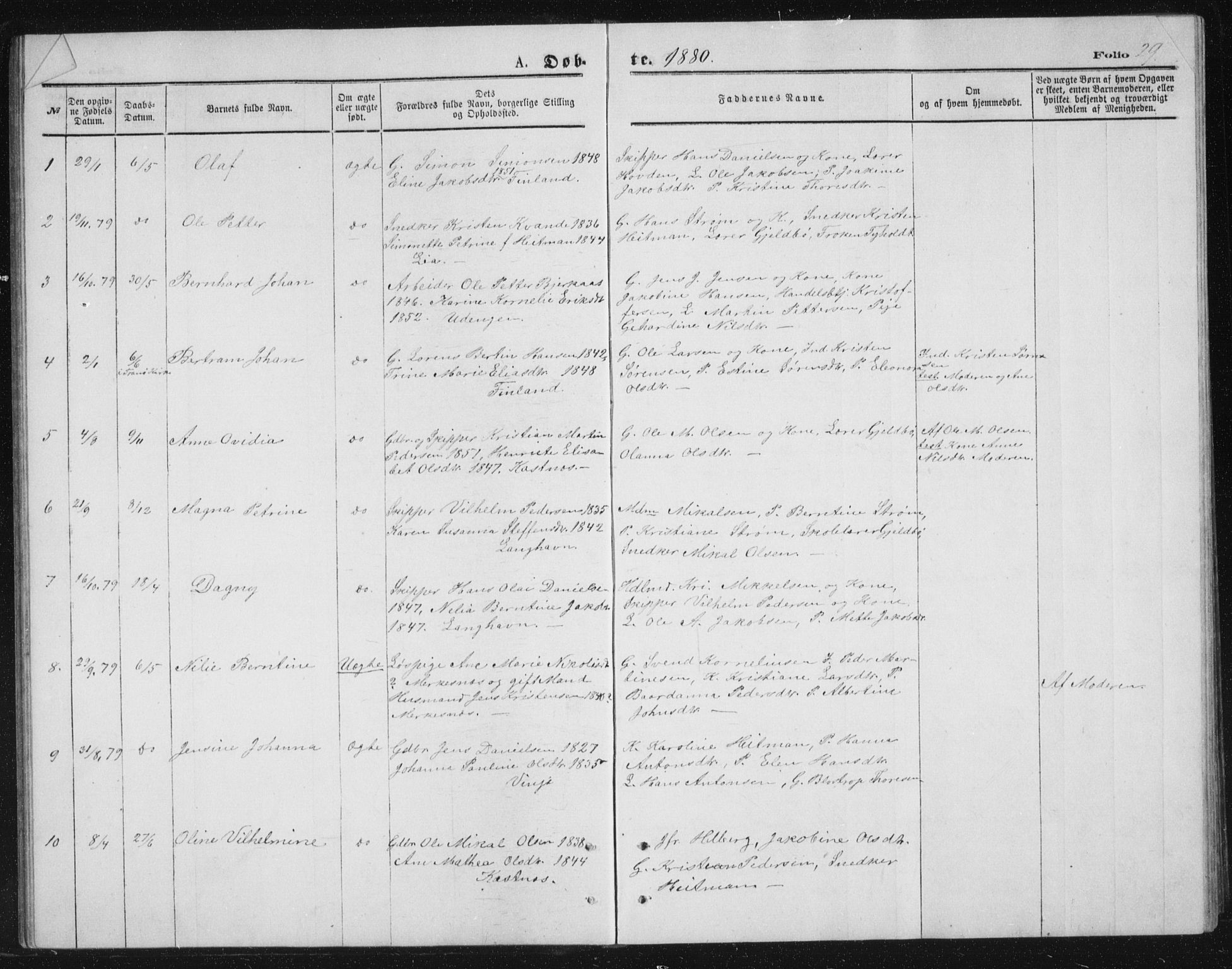 Tranøy sokneprestkontor, SATØ/S-1313/I/Ia/Iab/L0013klokker: Parish register (copy) no. 13, 1874-1896, p. 29