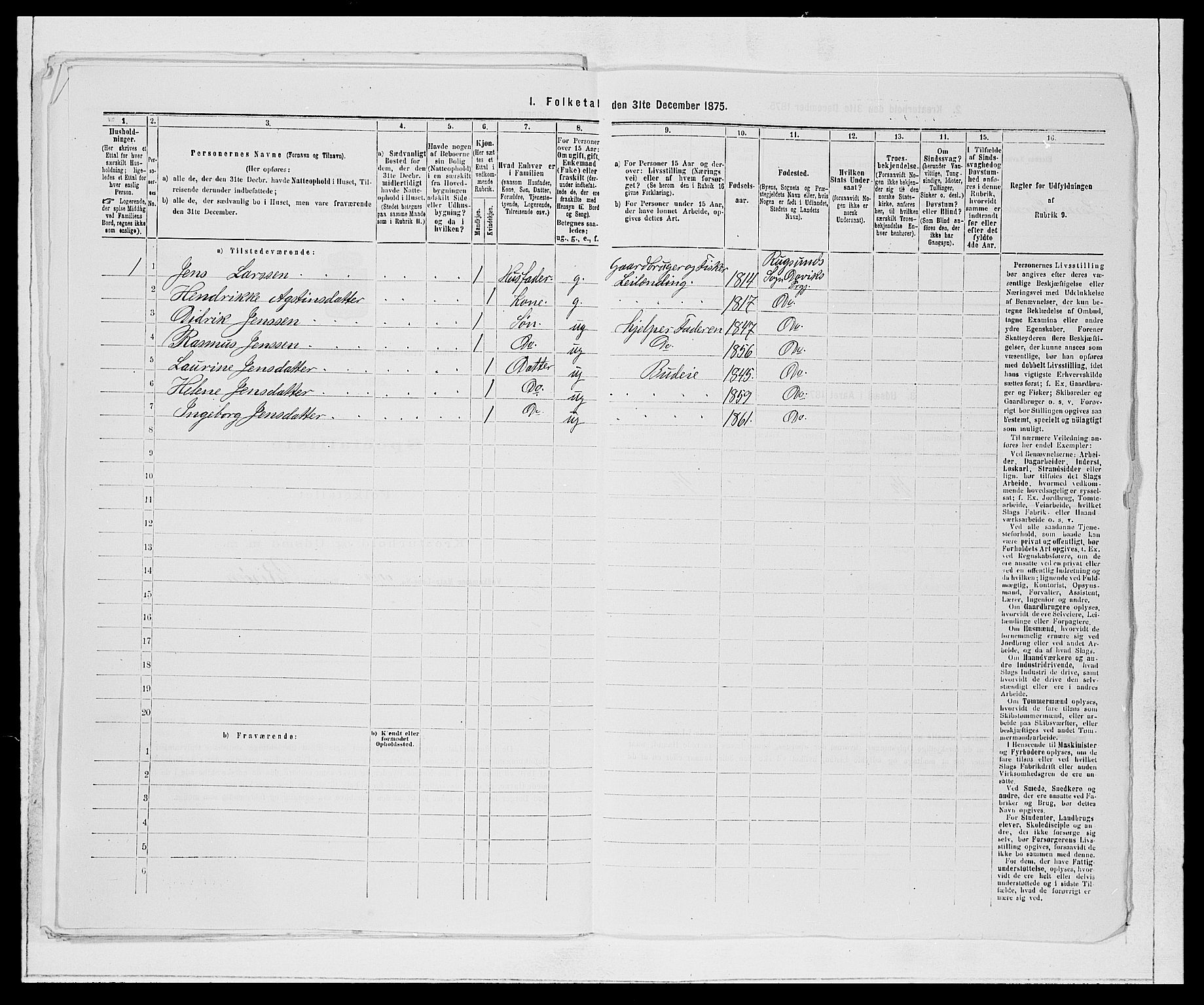 SAB, 1875 Census for 1442P Davik, 1875, p. 686