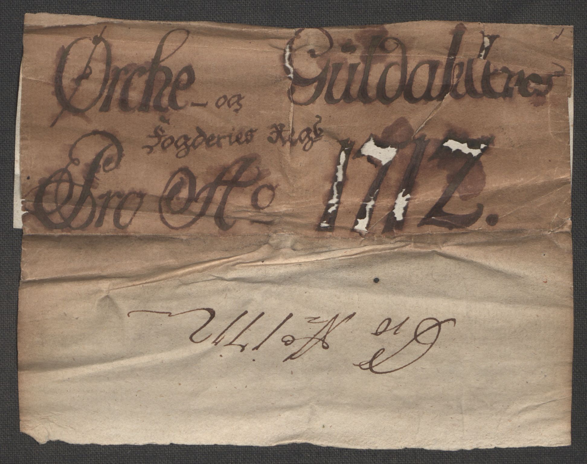 Rentekammeret inntil 1814, Reviderte regnskaper, Fogderegnskap, AV/RA-EA-4092/R60/L3963: Fogderegnskap Orkdal og Gauldal, 1712, p. 3