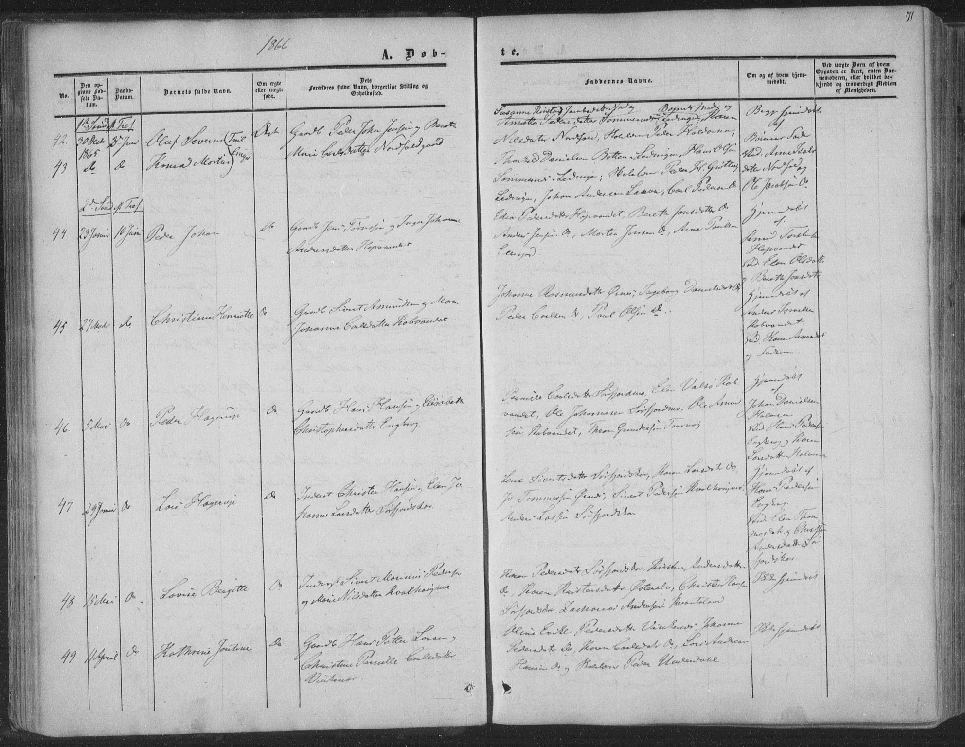 Ministerialprotokoller, klokkerbøker og fødselsregistre - Nordland, AV/SAT-A-1459/853/L0770: Parish register (official) no. 853A09, 1857-1870, p. 71