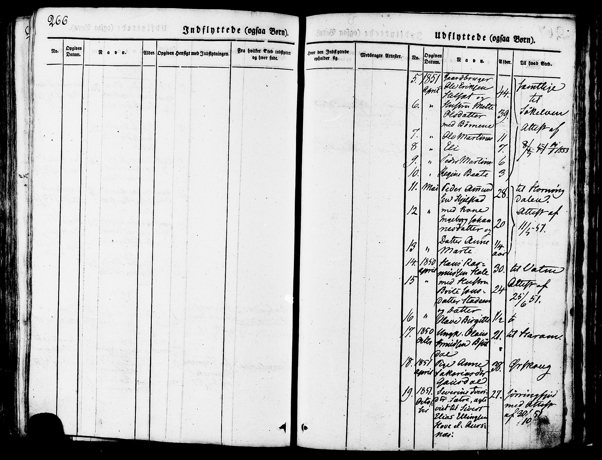 Ministerialprotokoller, klokkerbøker og fødselsregistre - Møre og Romsdal, AV/SAT-A-1454/517/L0221: Parish register (official) no. 517A01, 1827-1858, p. 266