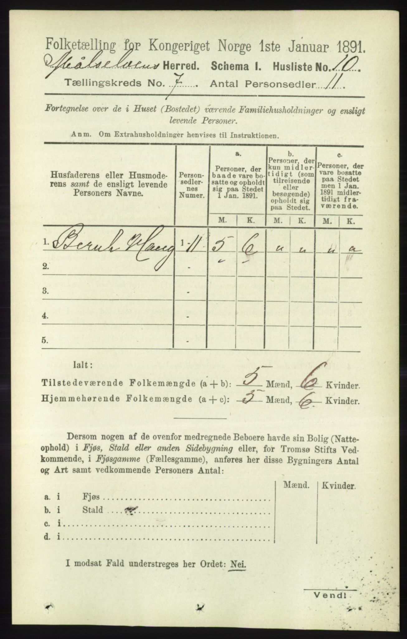 RA, 1891 census for 1924 Målselv, 1891, p. 2182