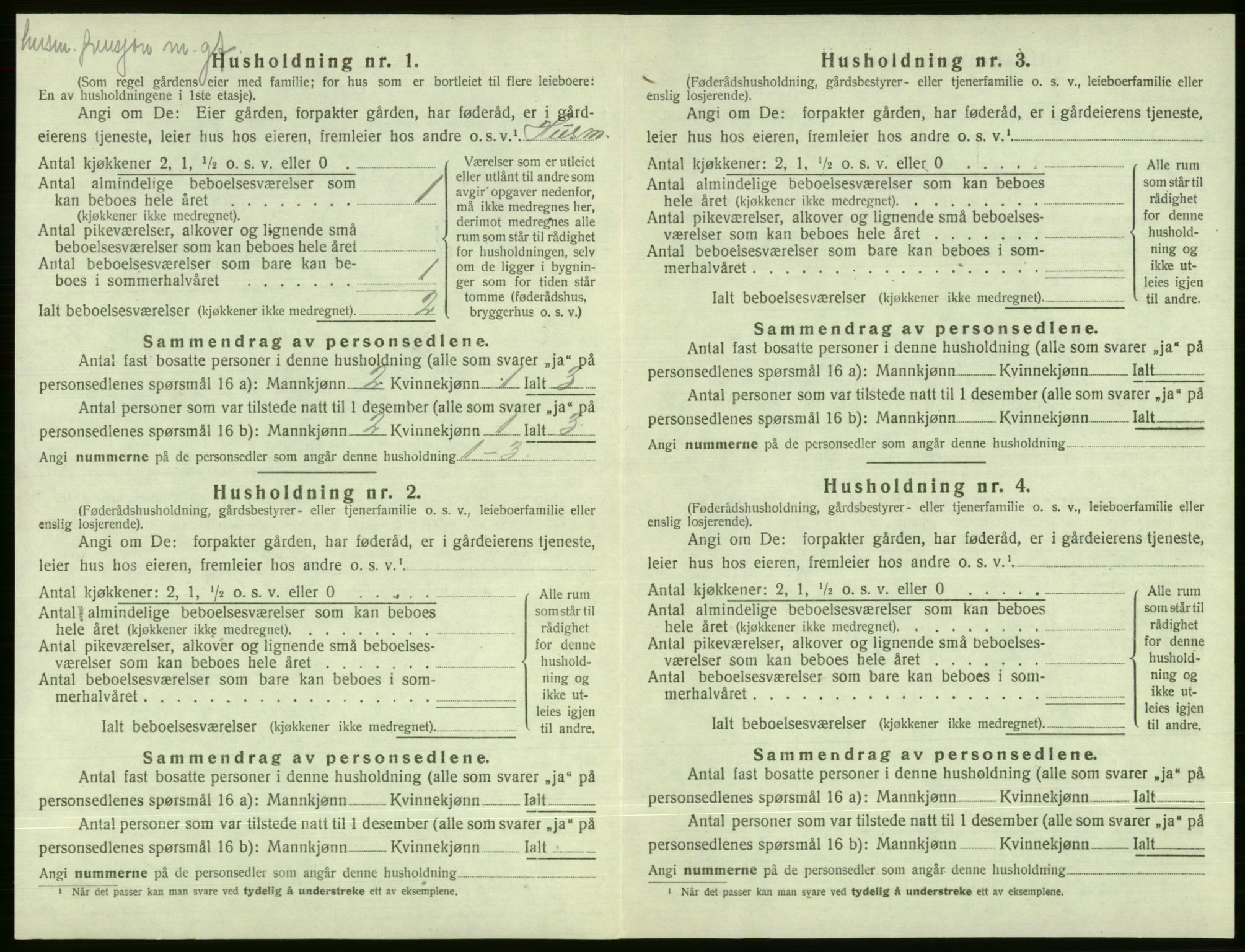 SAB, 1920 census for Evanger, 1920, p. 572