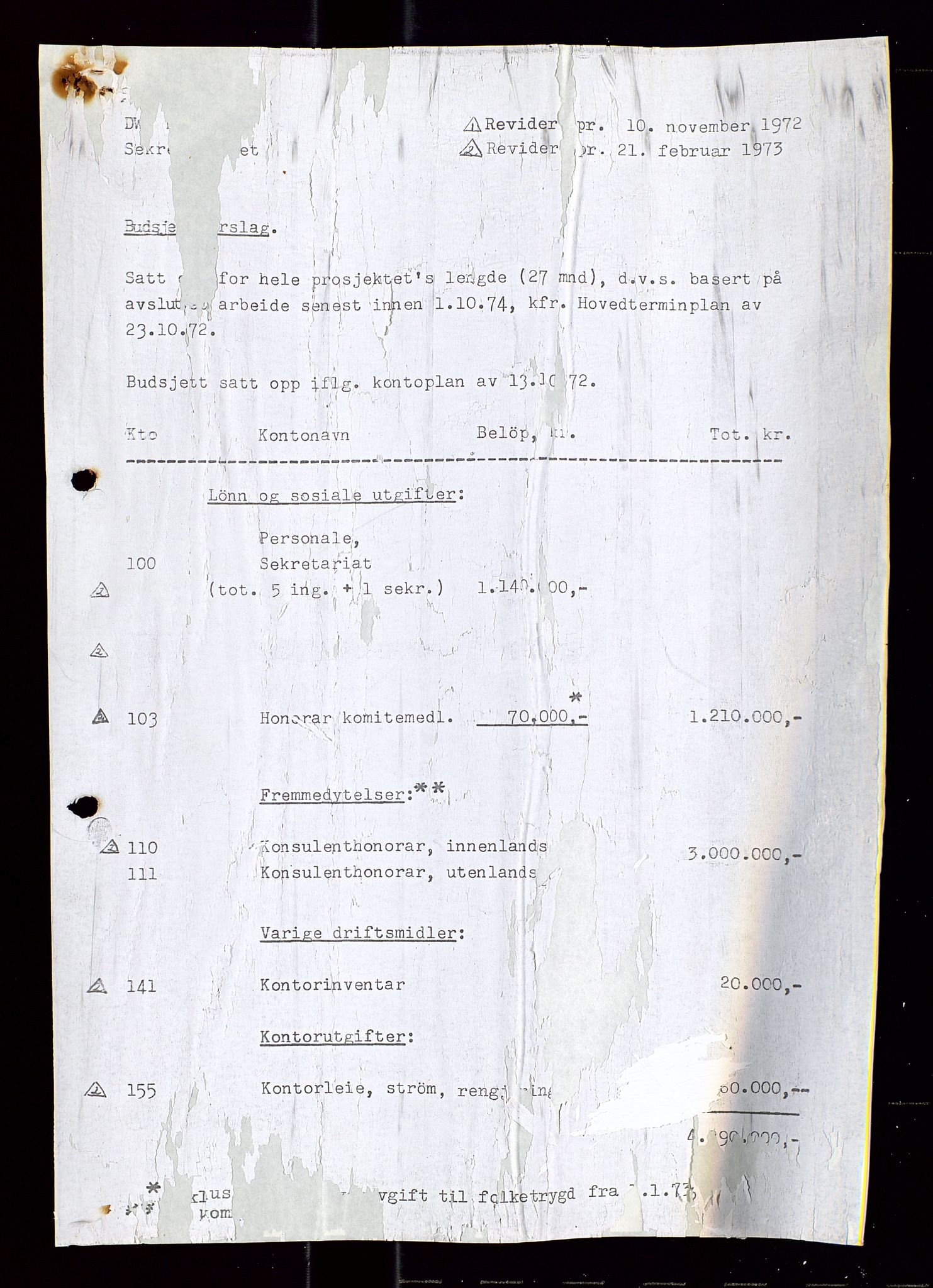 Industridepartementet, Oljekontoret, AV/SAST-A-101348/Di/L0004: DWP, møter, komite`møter, 761 forskning/teknologi, 1972-1975, p. 215