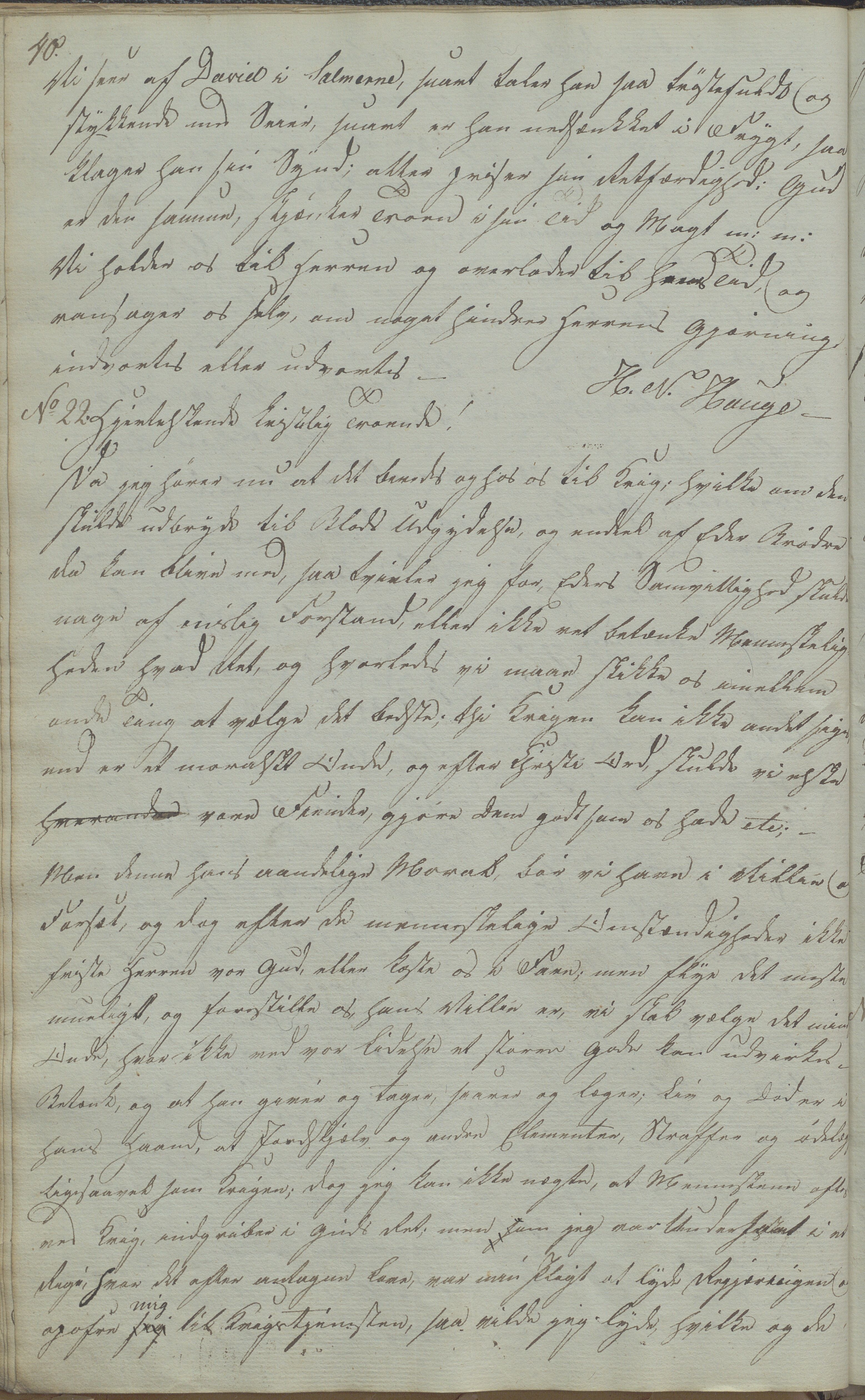 Heggtveitsamlingen, TMF/A-1007/H/L0052/0001: Innbundne brev Ms. S, med innlagt registratur / Innbundne brev Ms S. , 1801-1823, p. 40