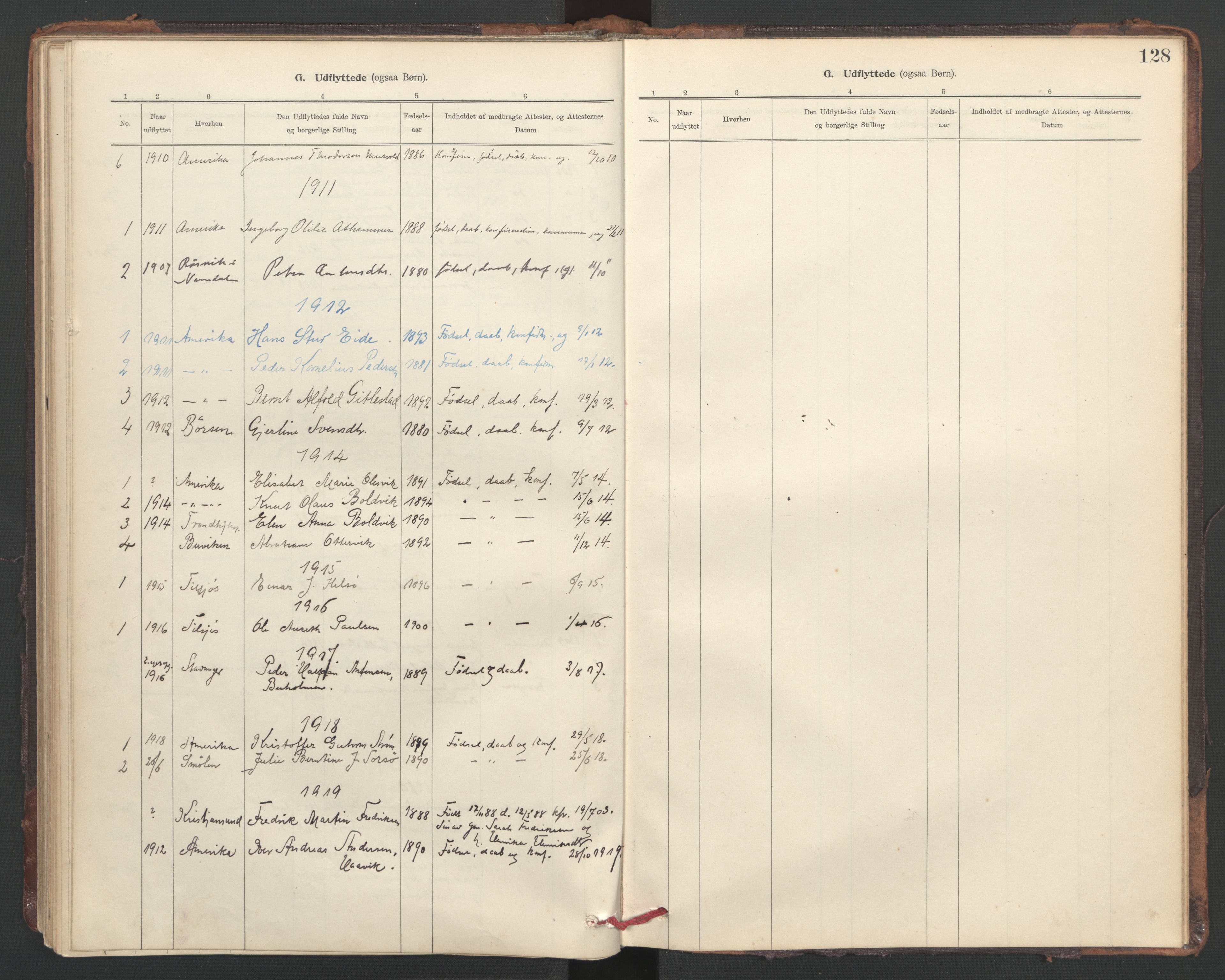Ministerialprotokoller, klokkerbøker og fødselsregistre - Sør-Trøndelag, SAT/A-1456/635/L0552: Parish register (official) no. 635A02, 1899-1919, p. 128