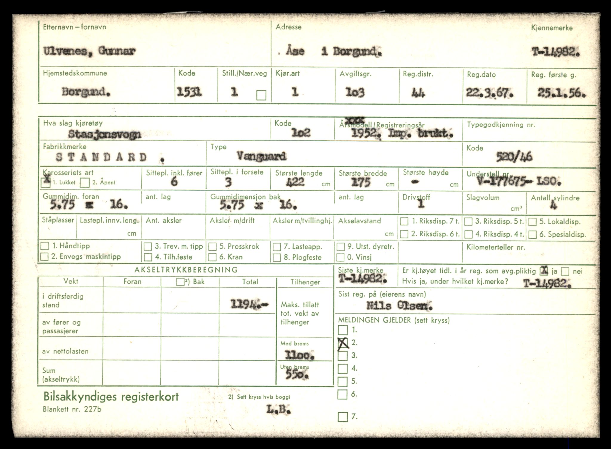 Møre og Romsdal vegkontor - Ålesund trafikkstasjon, AV/SAT-A-4099/F/Fe/L0049: Registreringskort for kjøretøy T 14864 - T 18613, 1927-1998, p. 2823