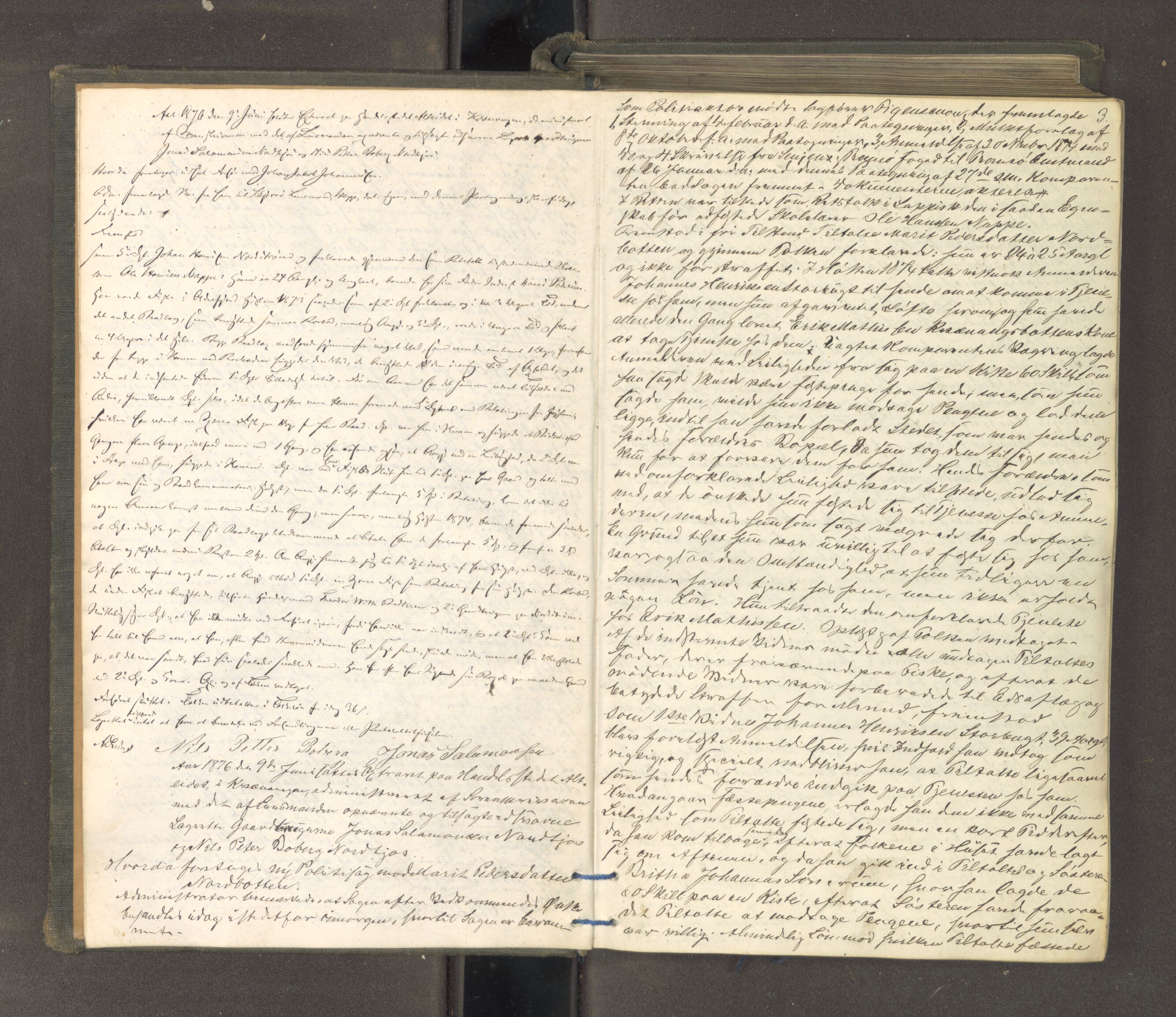 Tromsø sorenskriveri 1855-, AV/SATØ-S-0050/F/Fe/L0131: Ekstrarettsprotokoll, 1876-1881, p. 2b-3a