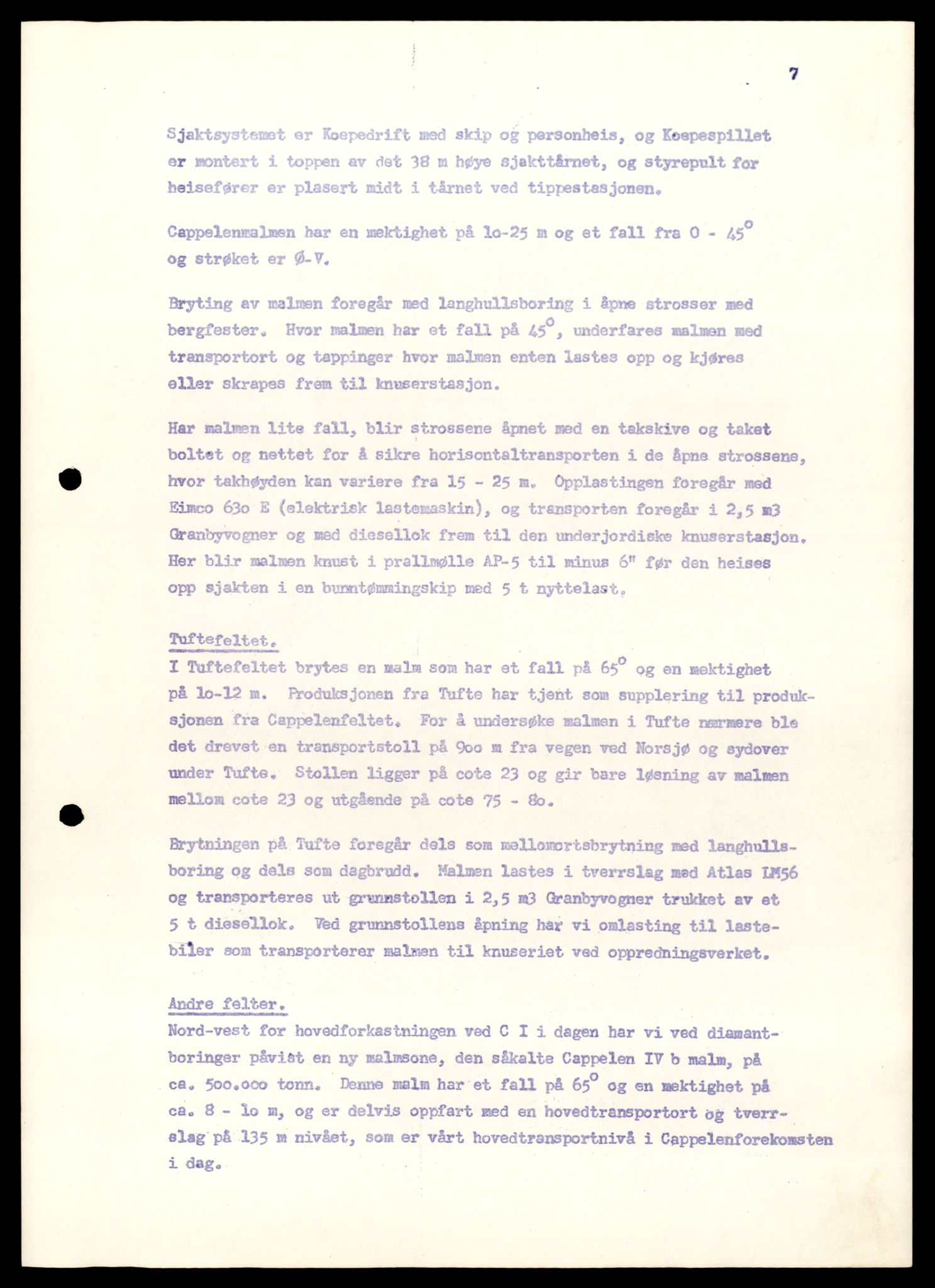 Direktoratet for mineralforvaltning , AV/SAT-A-1562/F/L0433: Rapporter, 1912-1986, p. 426