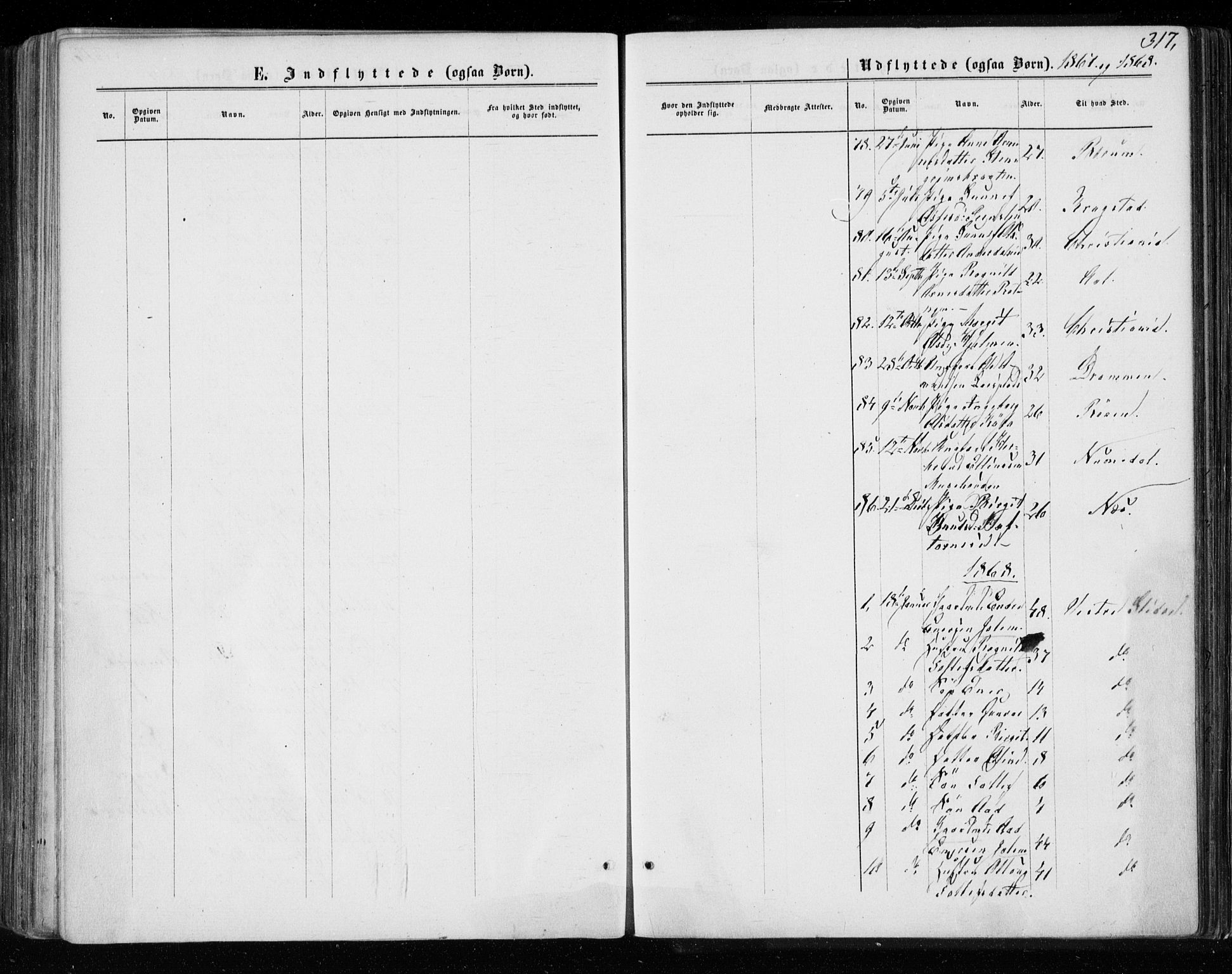 Gol kirkebøker, AV/SAKO-A-226/F/Fa/L0003: Parish register (official) no. I 3, 1863-1875, p. 317