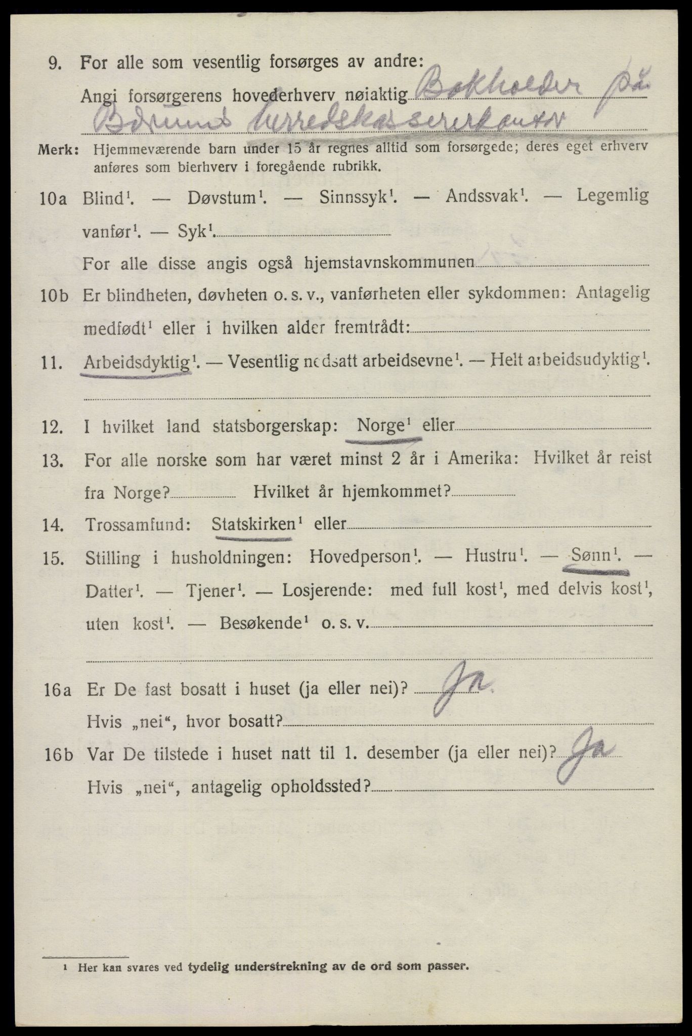 SAO, 1920 census for Bærum, 1920, p. 15023