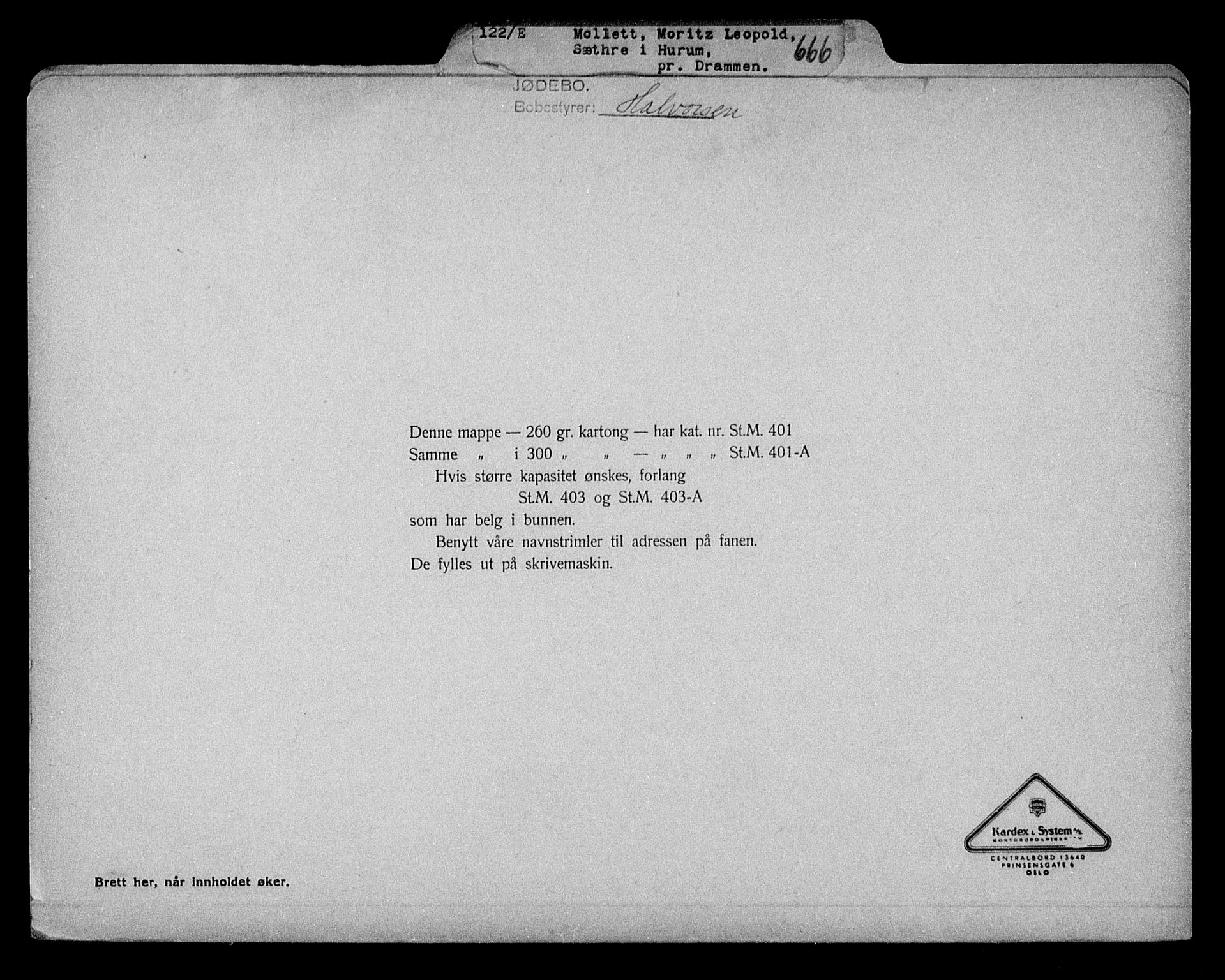 Justisdepartementet, Tilbakeføringskontoret for inndratte formuer, AV/RA-S-1564/H/Hc/Hcd/L1003: --, 1945-1947, p. 259