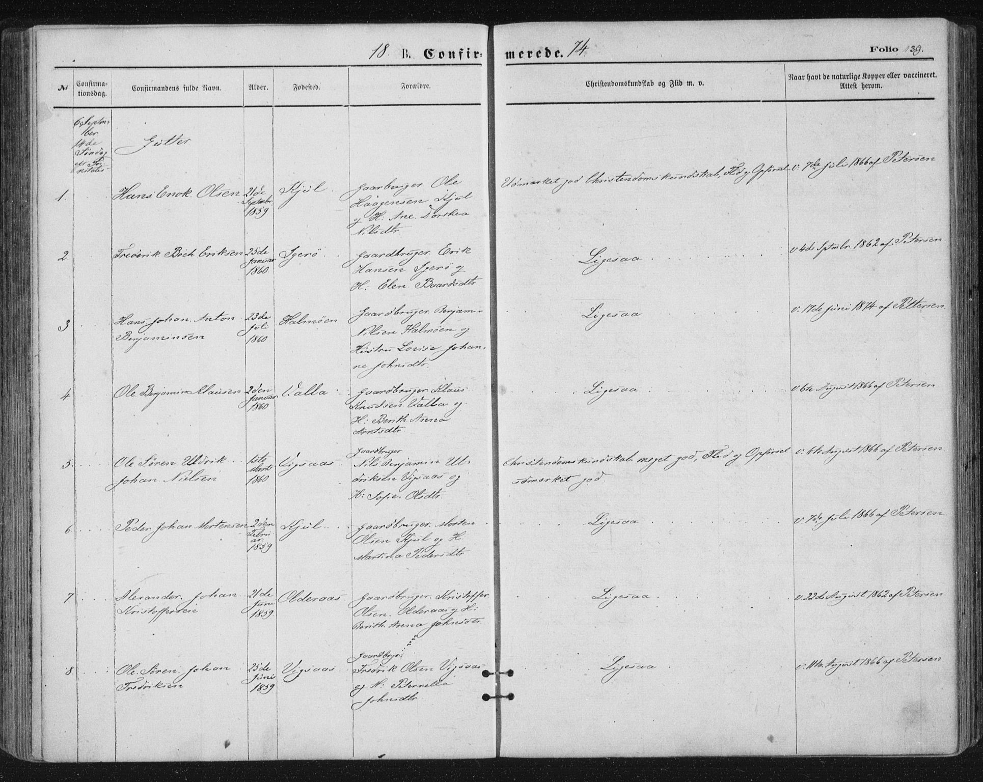 Ministerialprotokoller, klokkerbøker og fødselsregistre - Nordland, SAT/A-1459/816/L0241: Parish register (official) no. 816A07, 1870-1885, p. 139