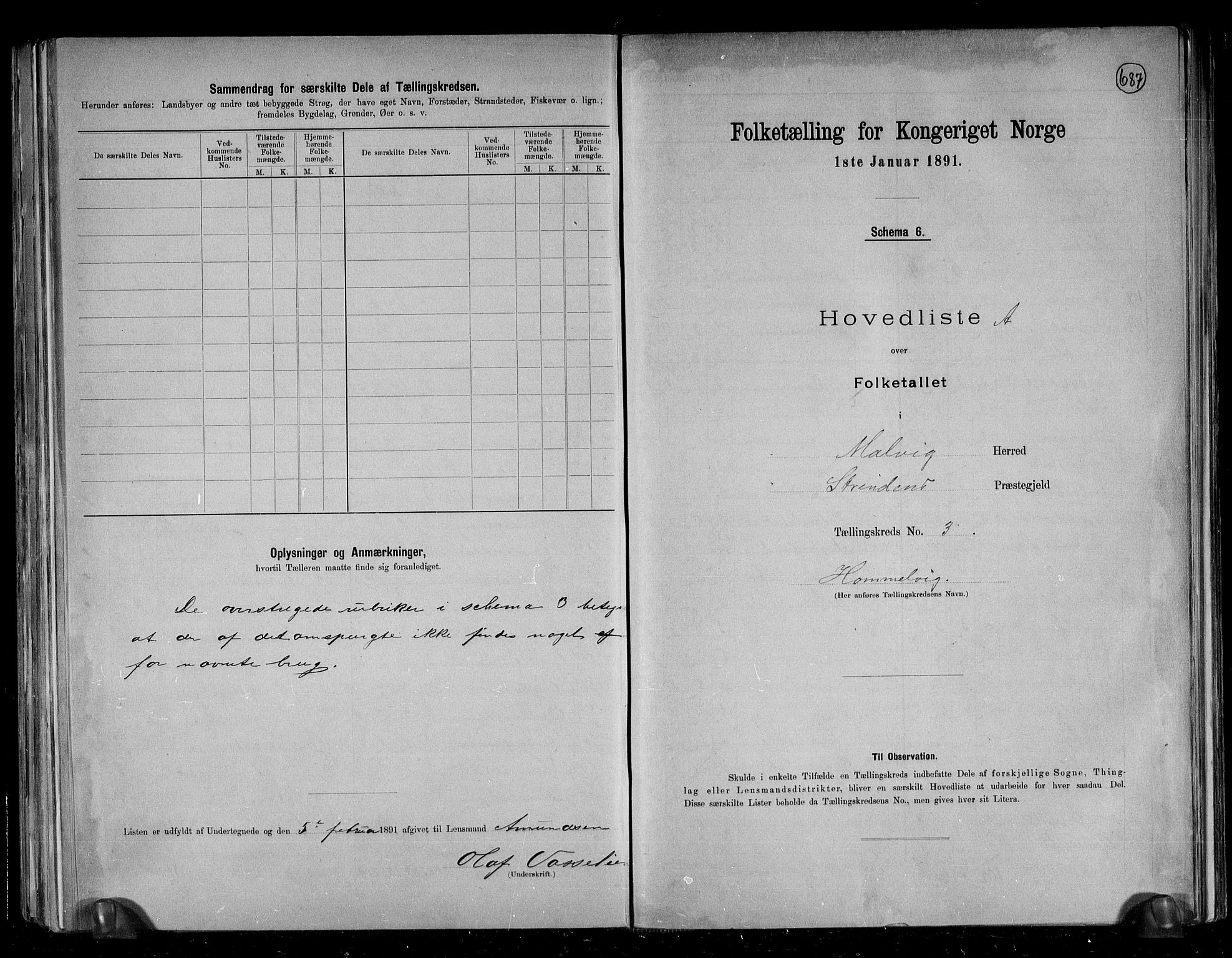 RA, 1891 census for 1663 Malvik, 1891, p. 10