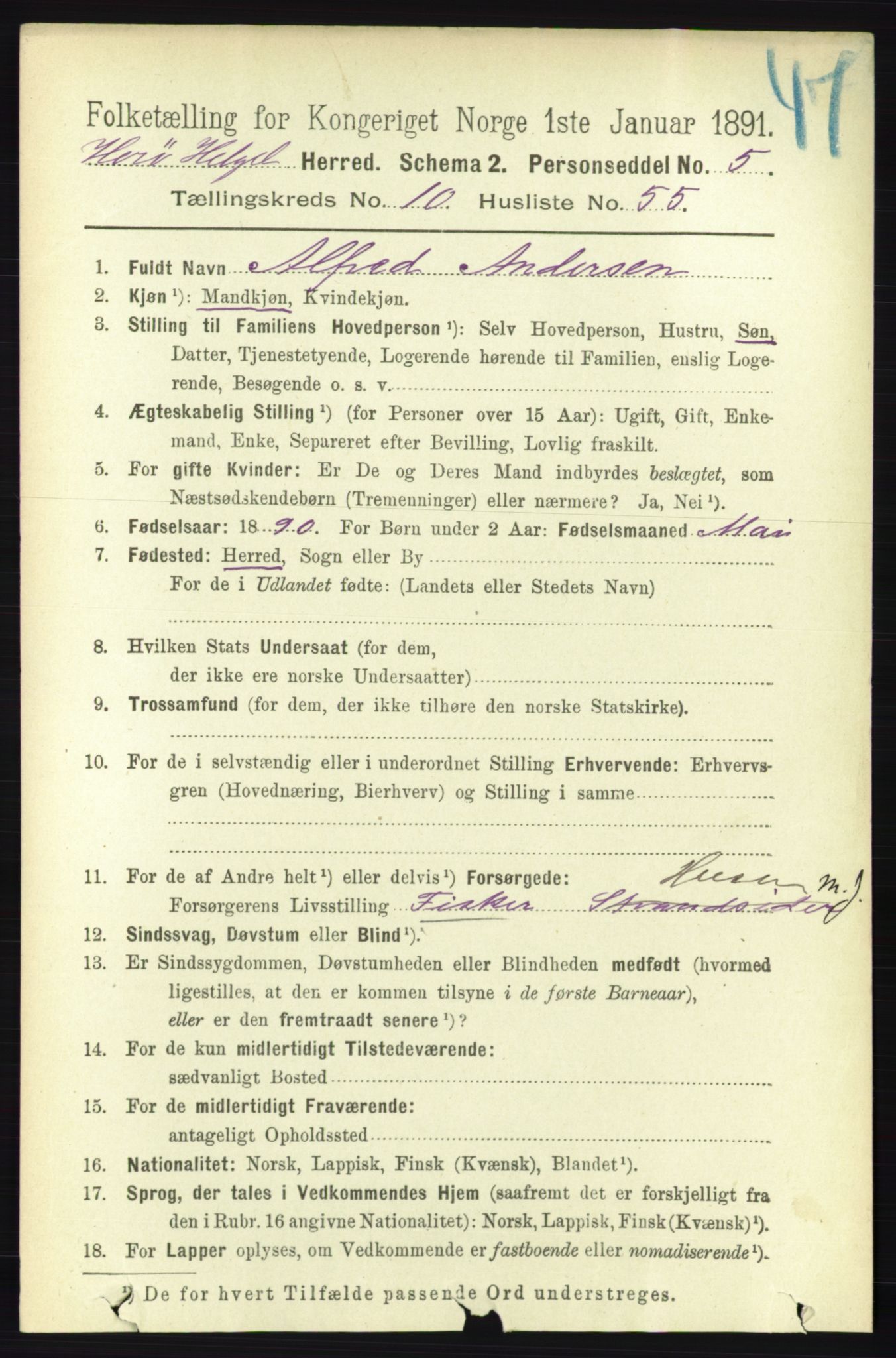 RA, 1891 census for 1818 Herøy, 1891, p. 4286