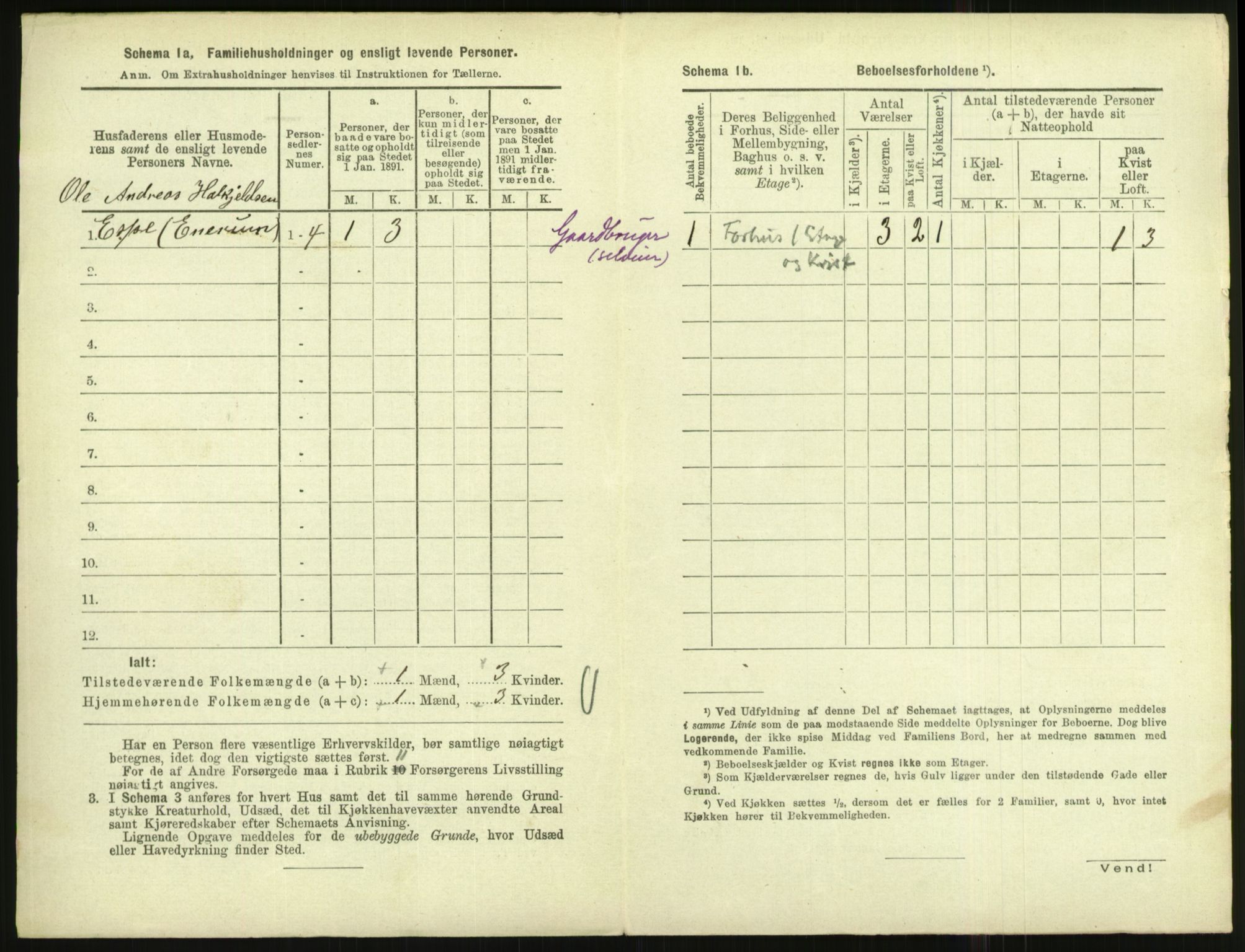 RA, 1891 census for 1001 Kristiansand, 1891, p. 2741