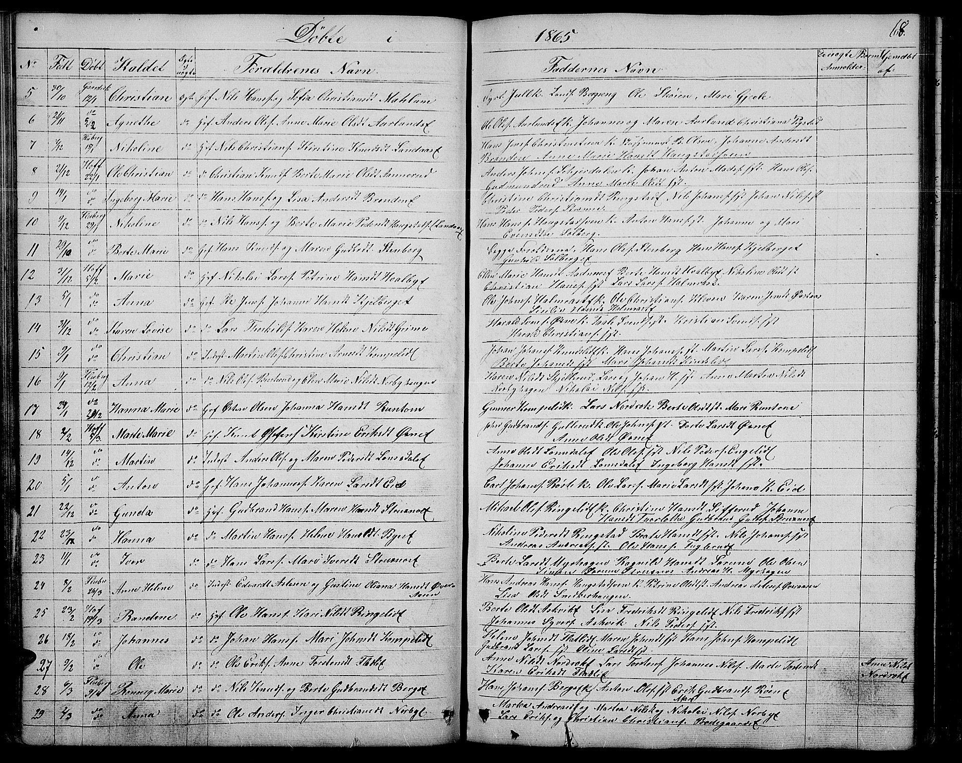 Søndre Land prestekontor, AV/SAH-PREST-122/L/L0001: Parish register (copy) no. 1, 1849-1883, p. 68