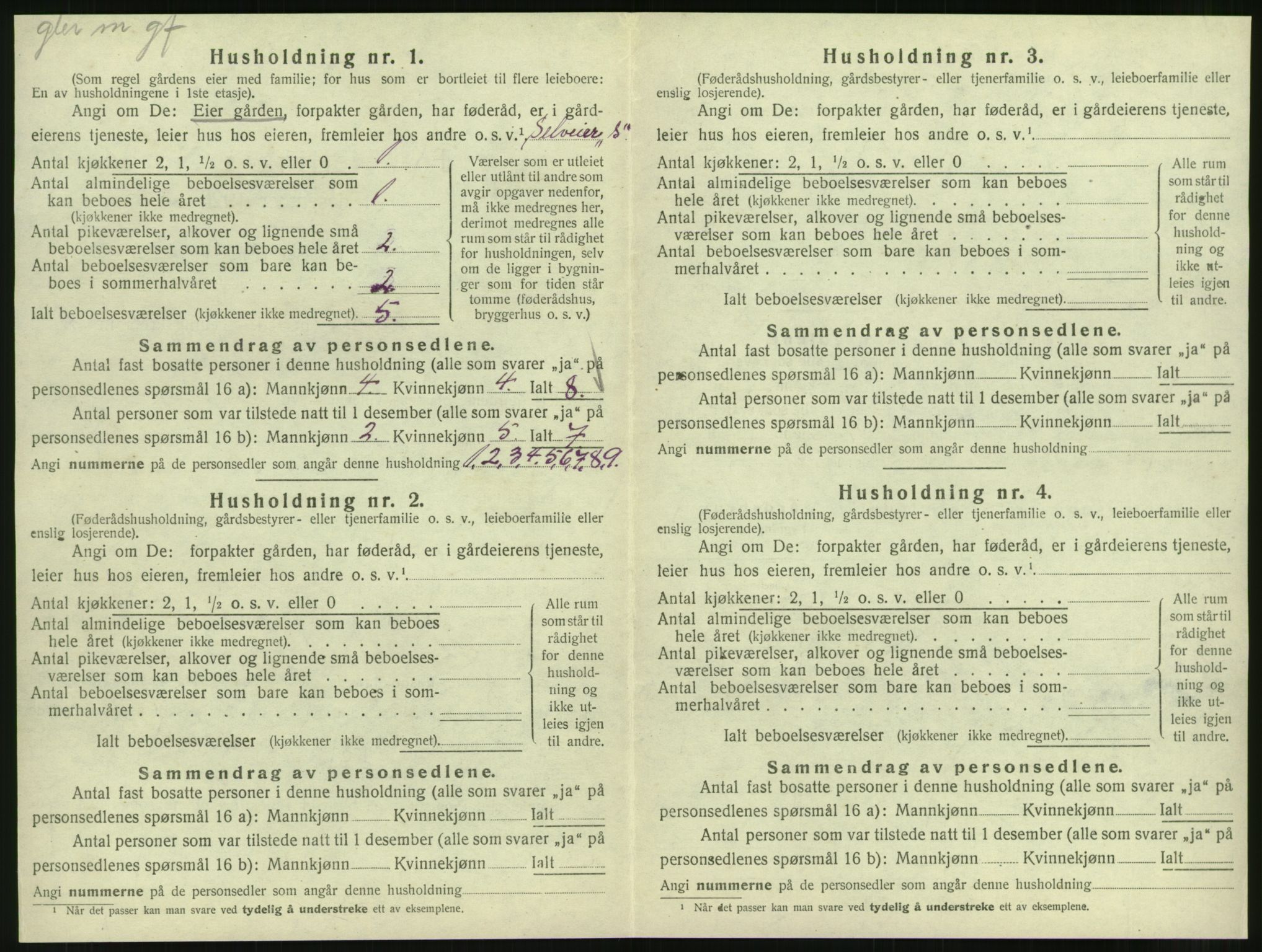 SAT, 1920 census for Vik, 1920, p. 78